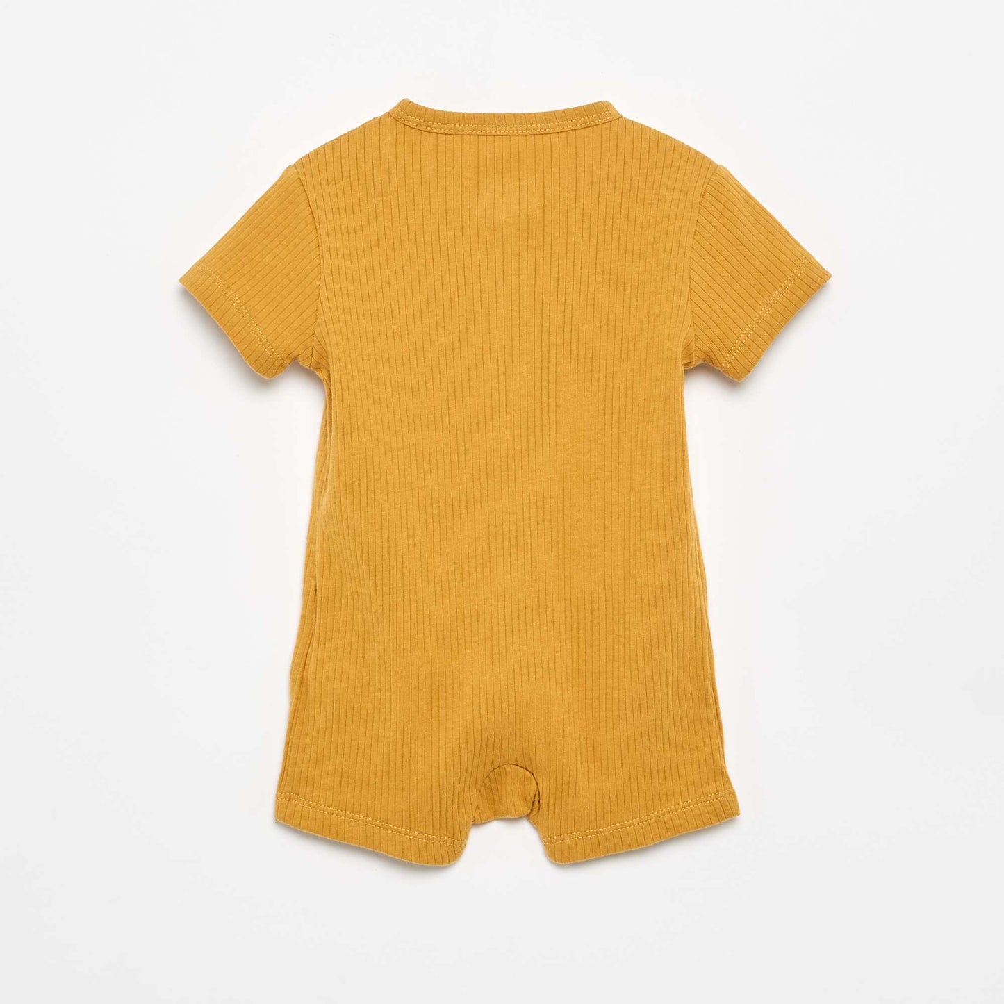 Short Rib-Knit Baby Sleepsuit YELLOW