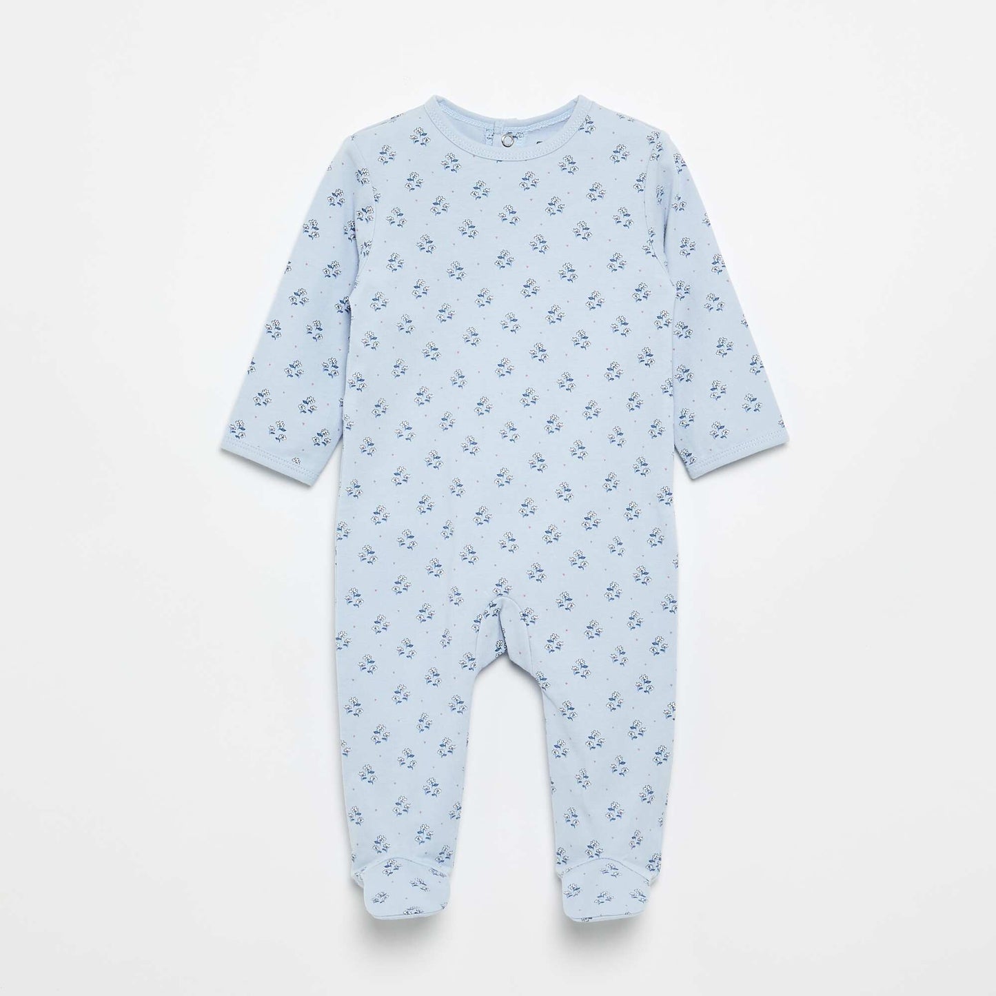 Cotton jersey sleepsuit BLUE
