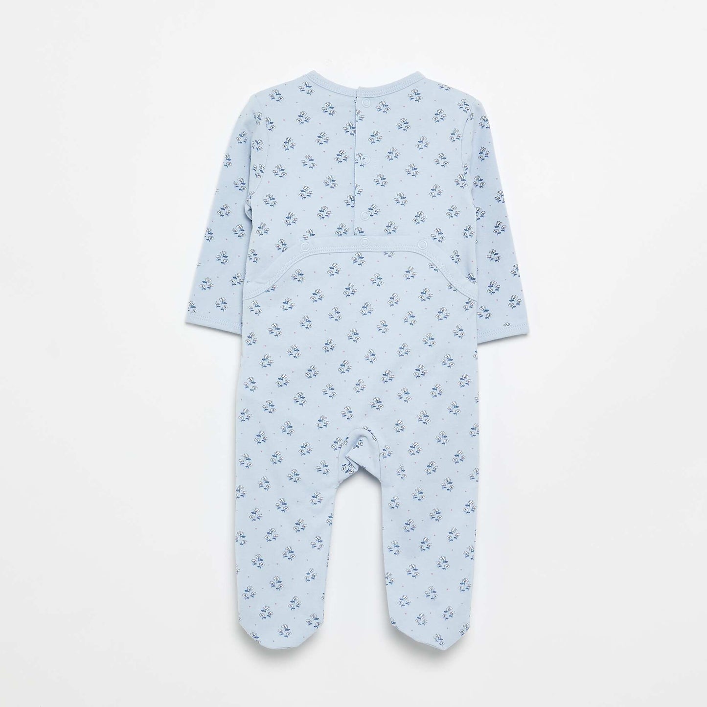Cotton jersey sleepsuit BLUE