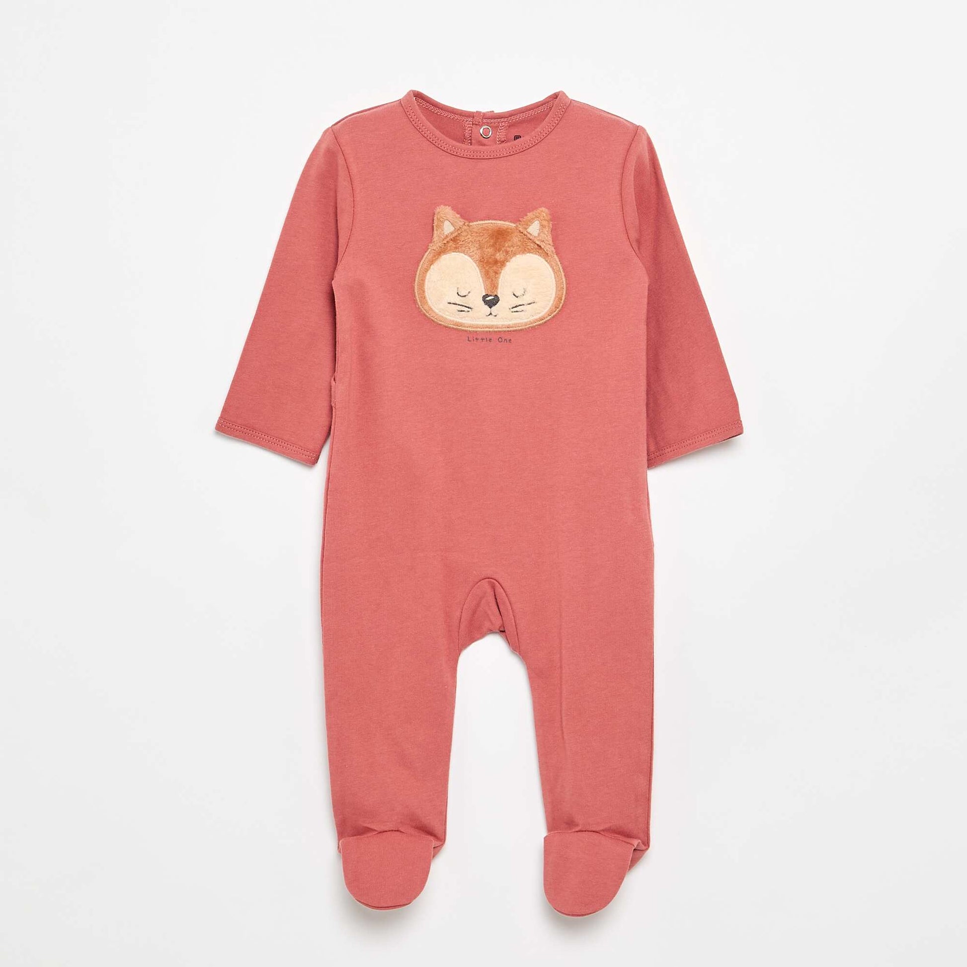 Cotton jersey sleepsuit PINK