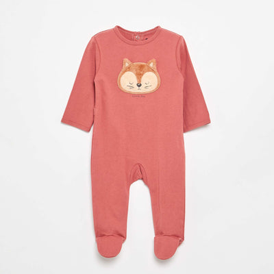 Cotton jersey sleepsuit PINK