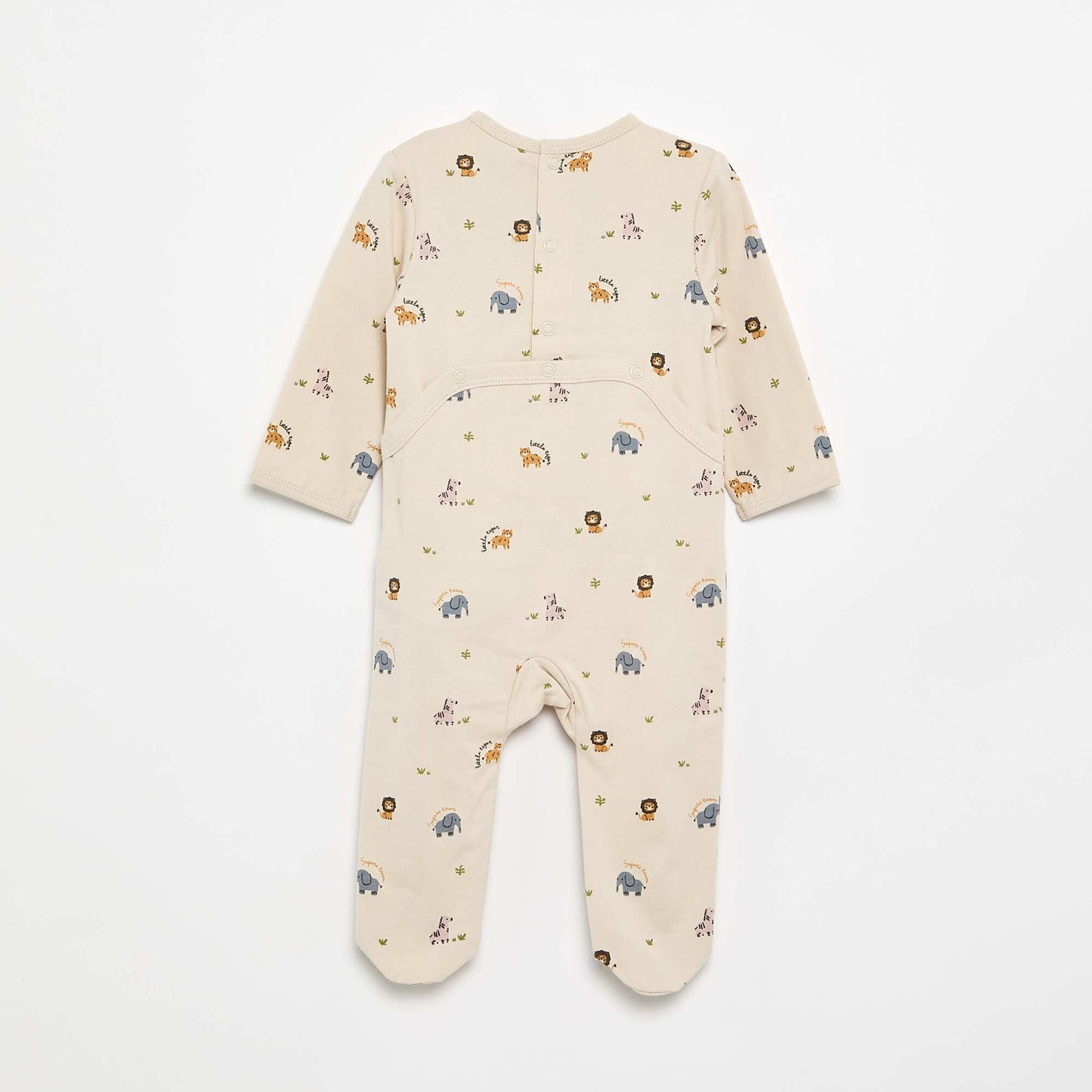 Cotton jersey sleepsuit BEIGE
