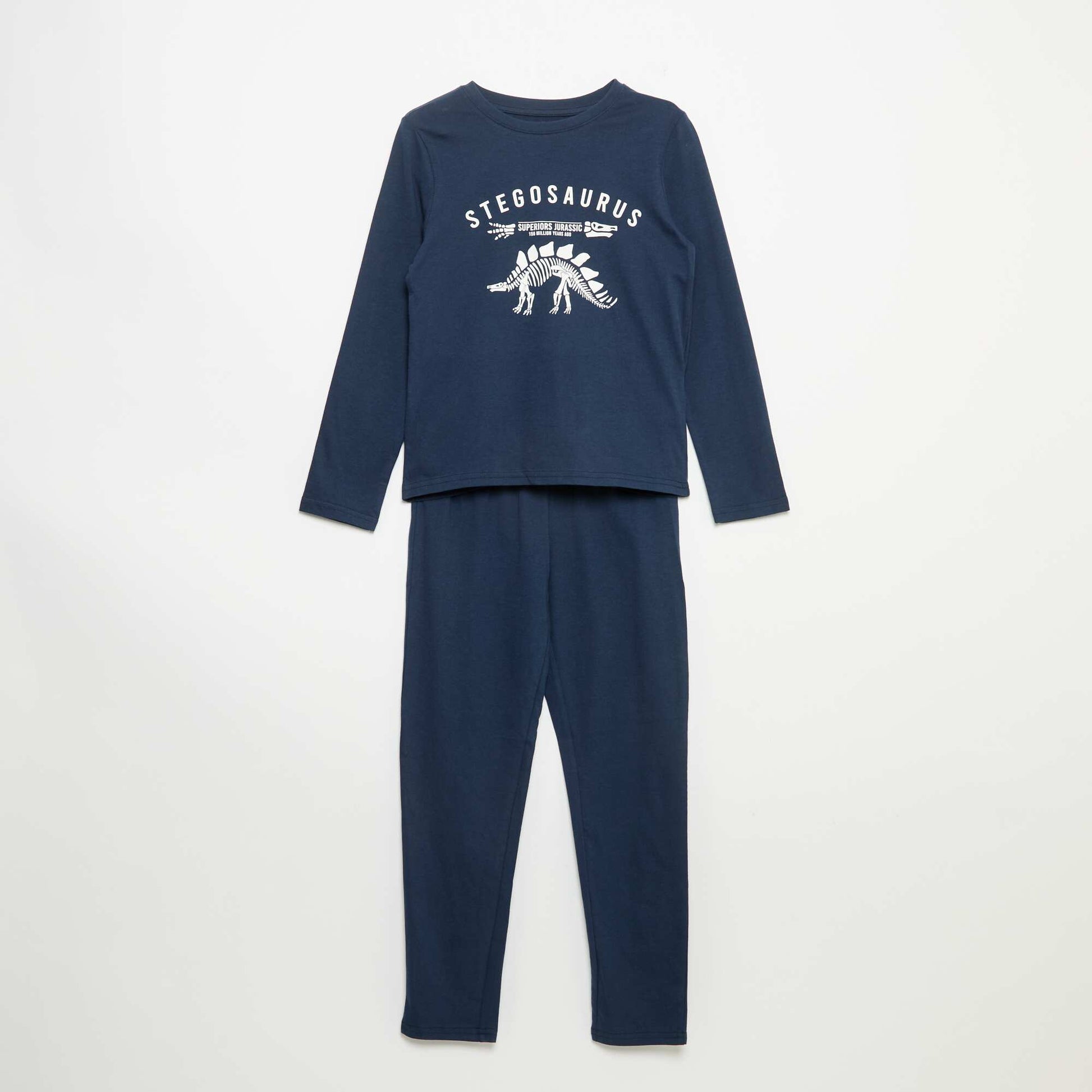 2-piece Pyjamas - Long-sleeved T-shirt + Trousers BLUE