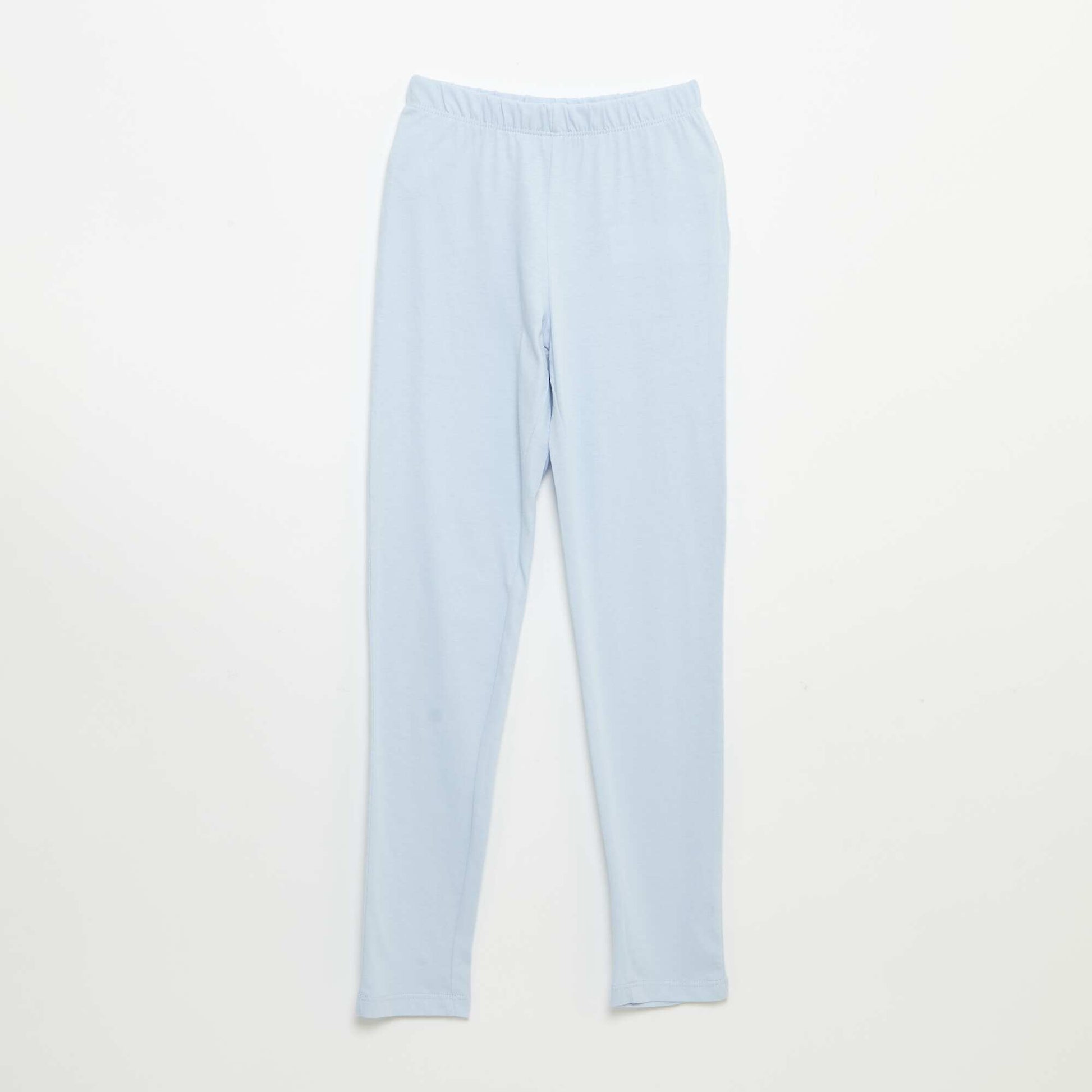 Long cotton jersey pajamas - 2 pieces BLUE