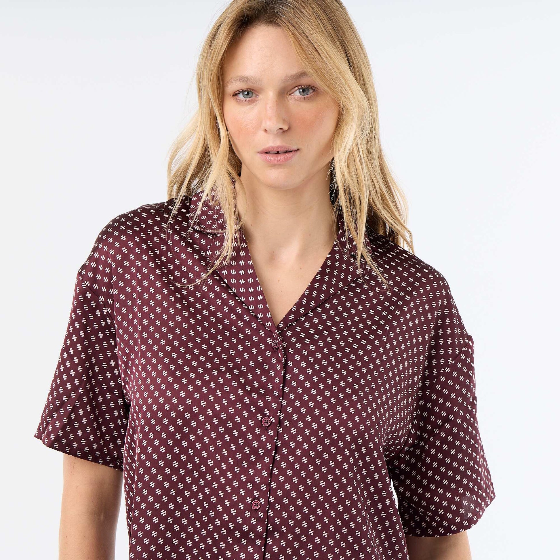 Lightweight Printed Knit Pajamas RED