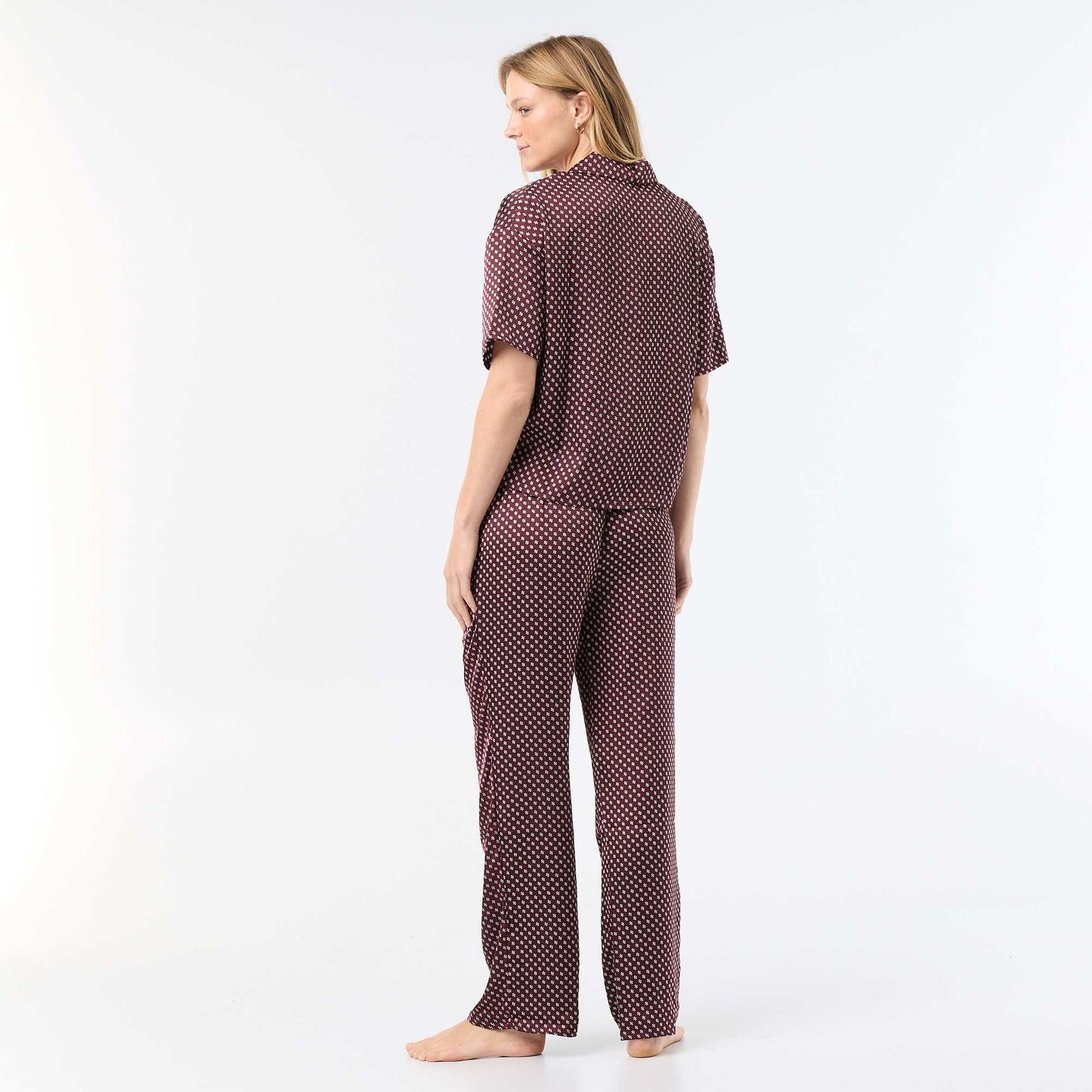 Lightweight Printed Knit Pajamas RED