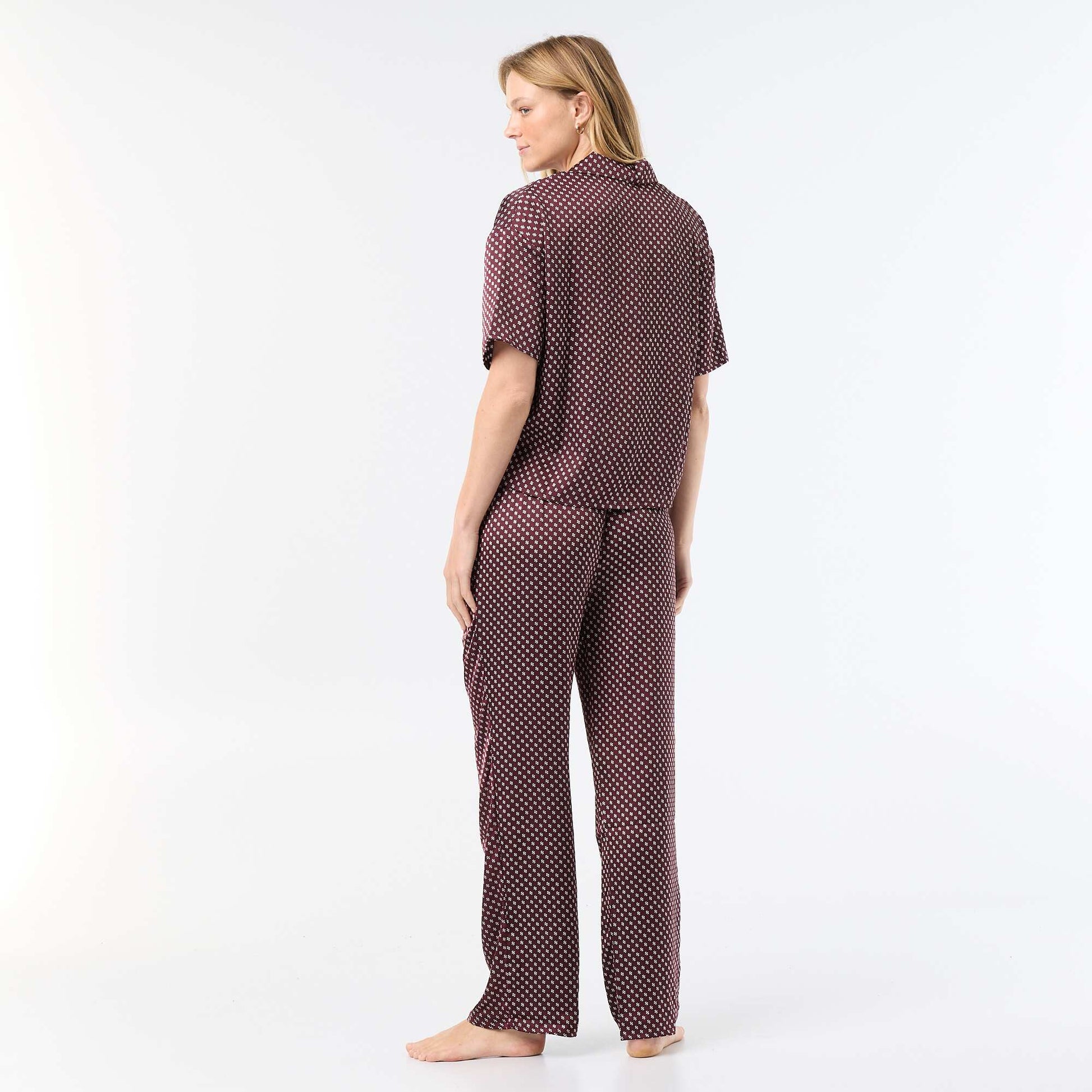 Lightweight Printed Knit Pajamas RED