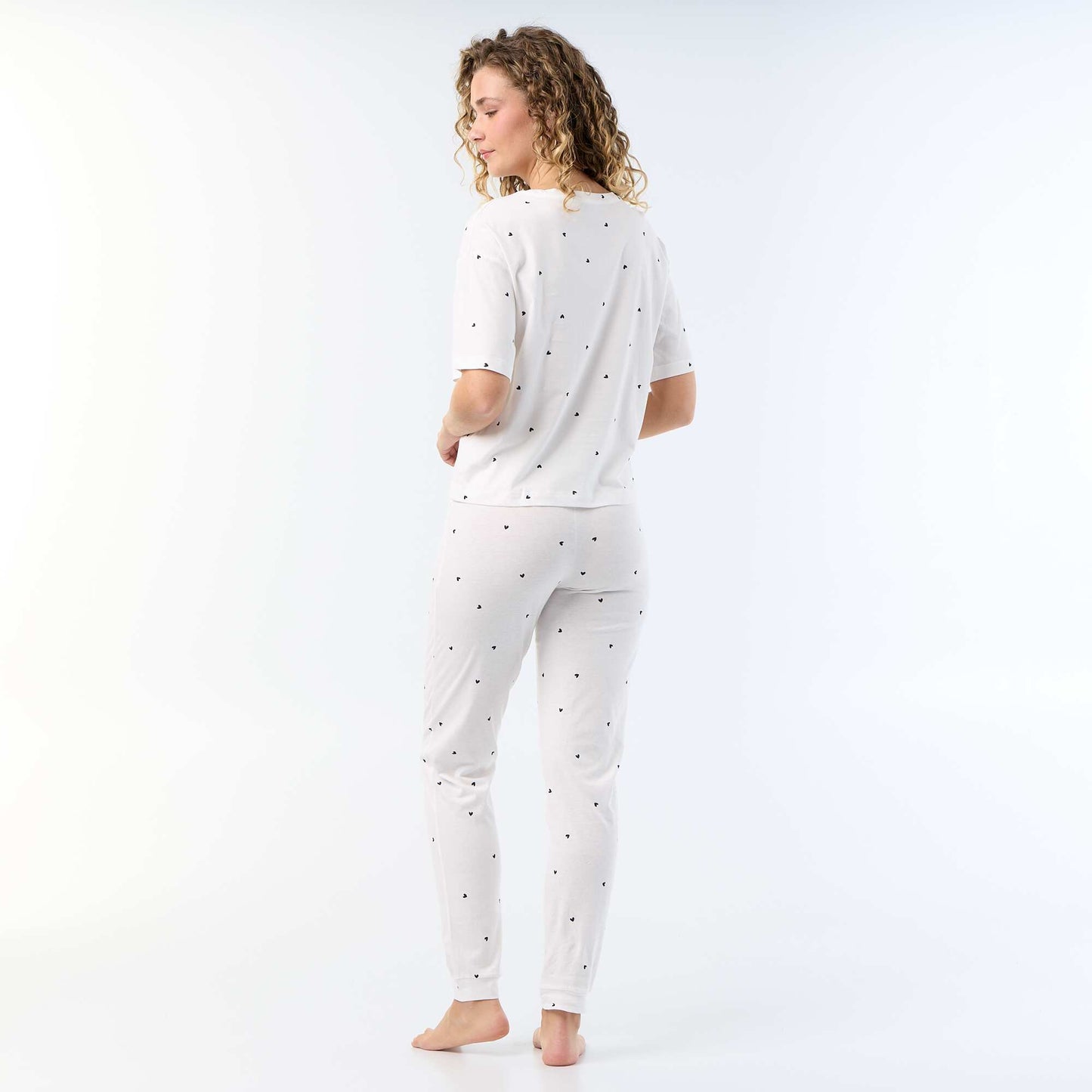 2-piece pyjama set - t-shirt + pants WHITE