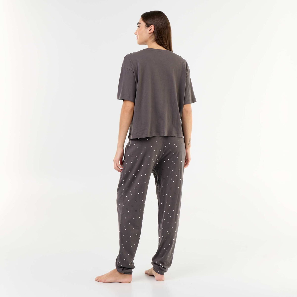 2-piece pyjama set - t-shirt + trousers BLACK