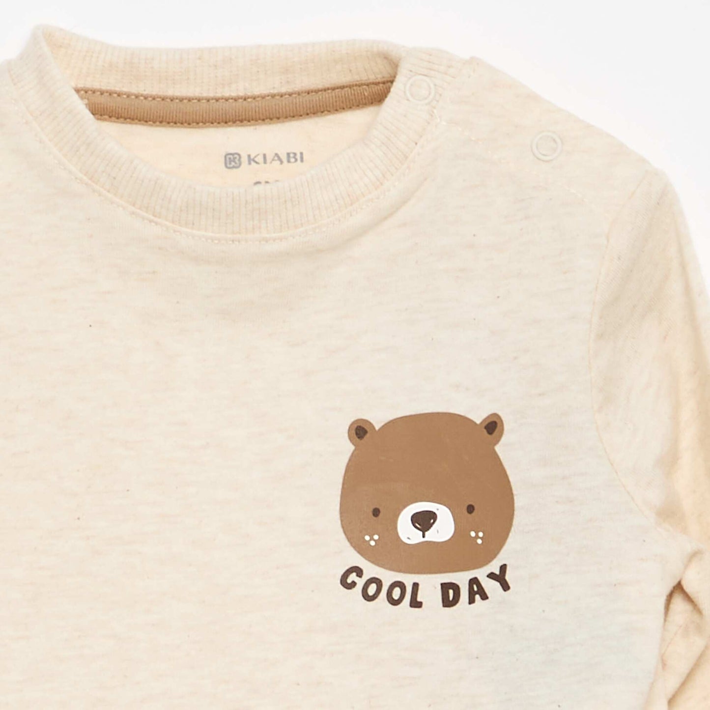 2-Piece T-shirt and Jogging Bottoms Set BEIGE