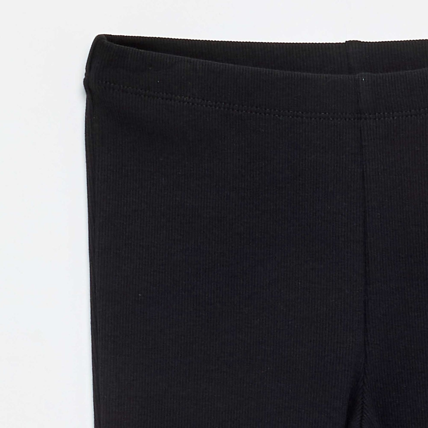 Ribbed flare leggings BLACK