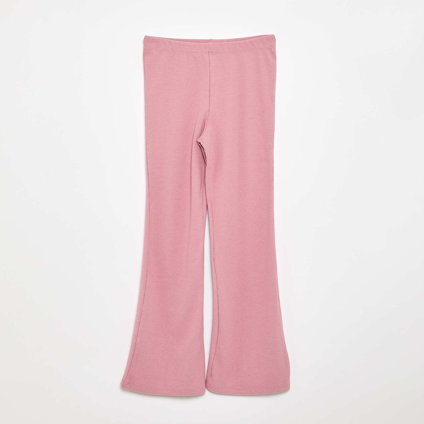 Ribbed knit flare leggings PINK