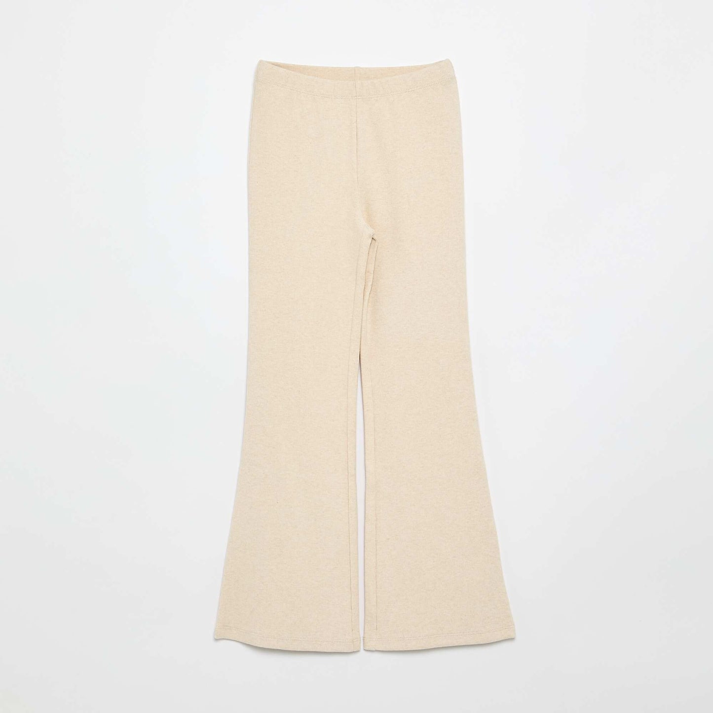 Ribbed flare leggings BEIGE