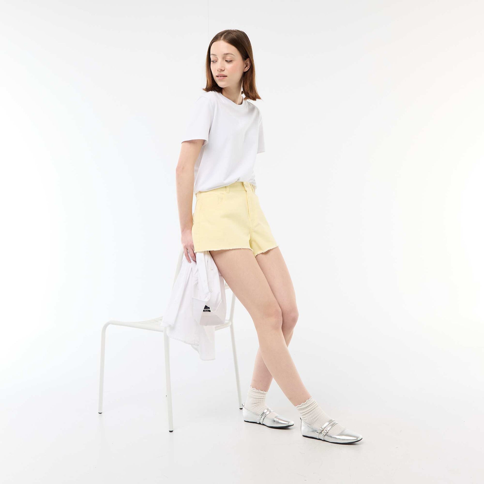 Twill Mini Shorts YELLOW