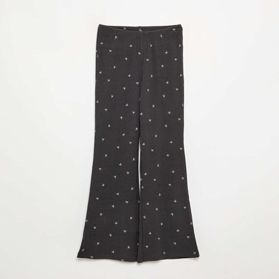 Patterned Long Leggings GREY