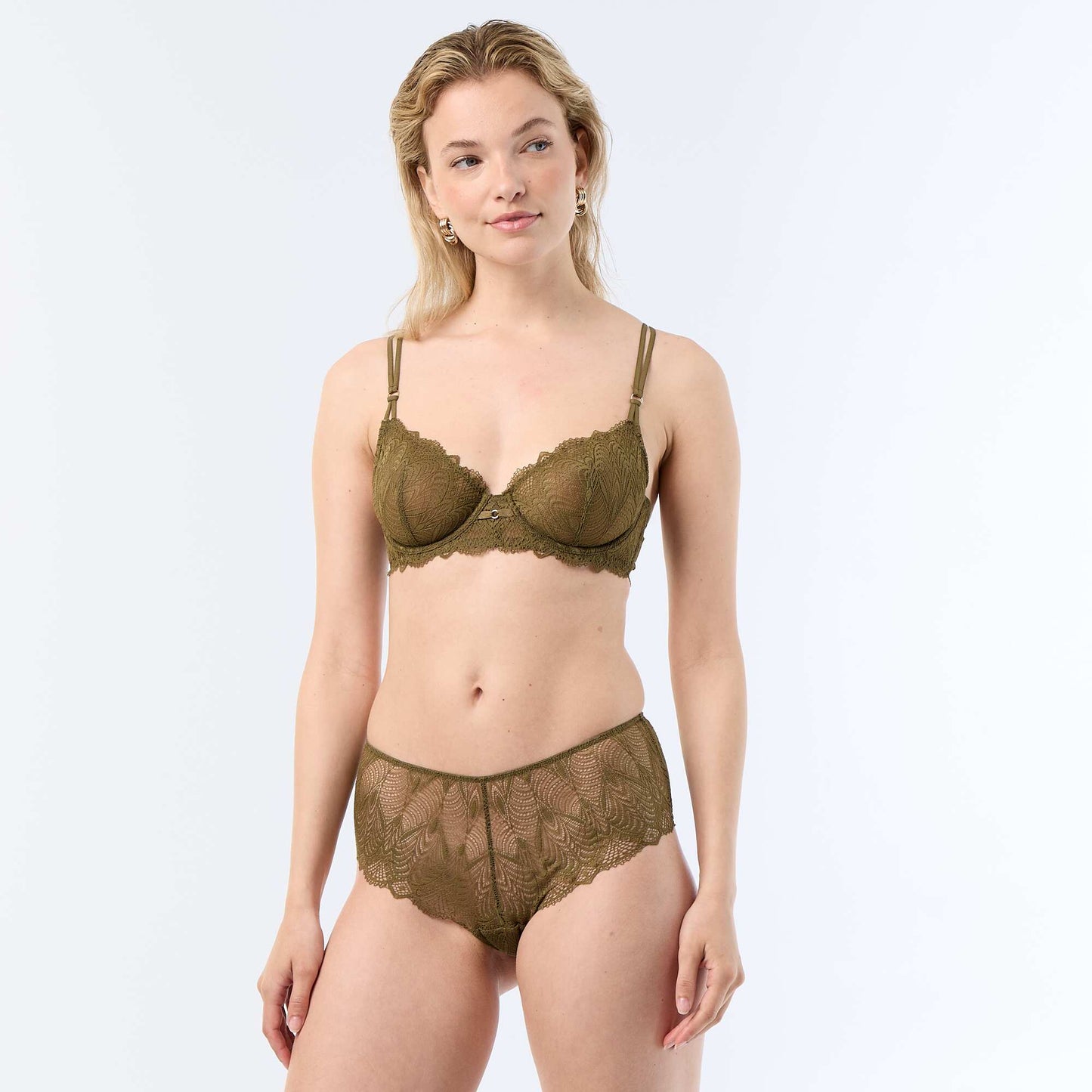 Lace Balconette Bra GREEN