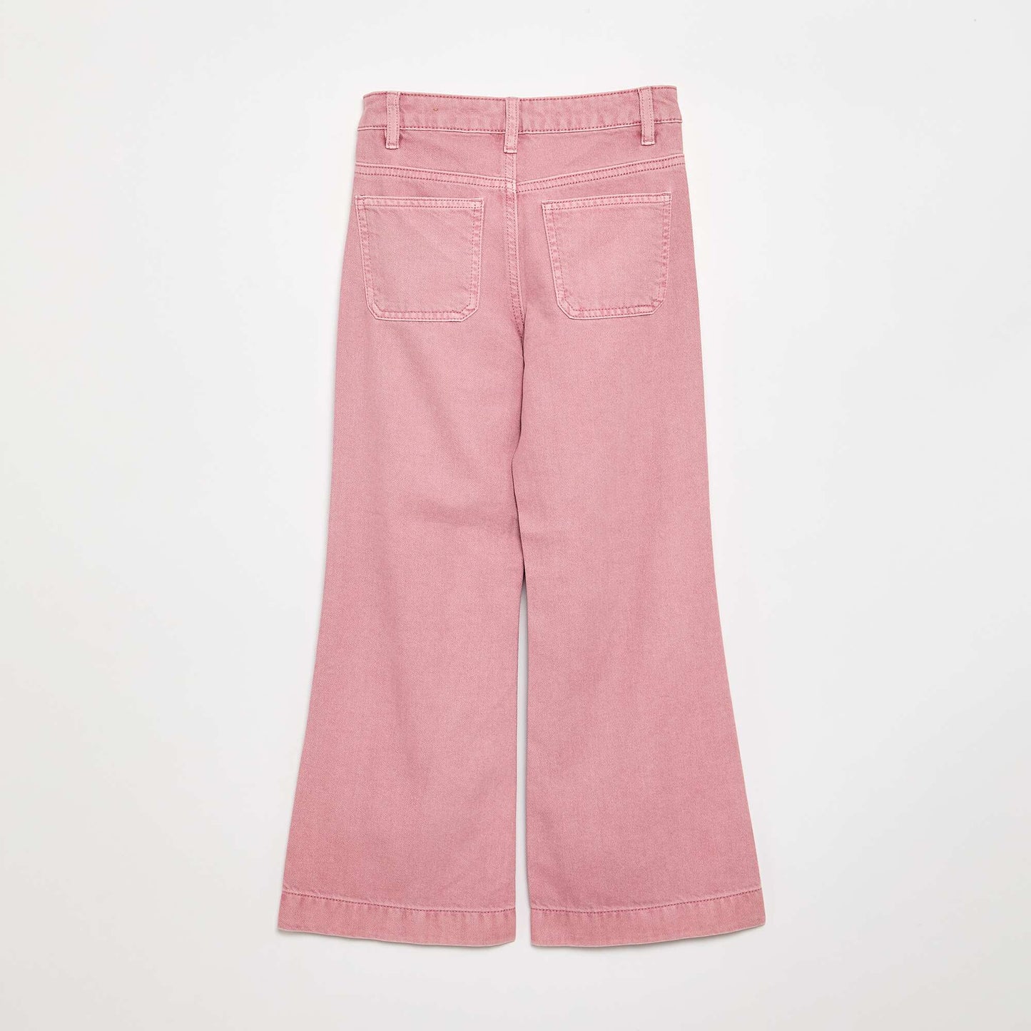Denim Flare Trousers PINK