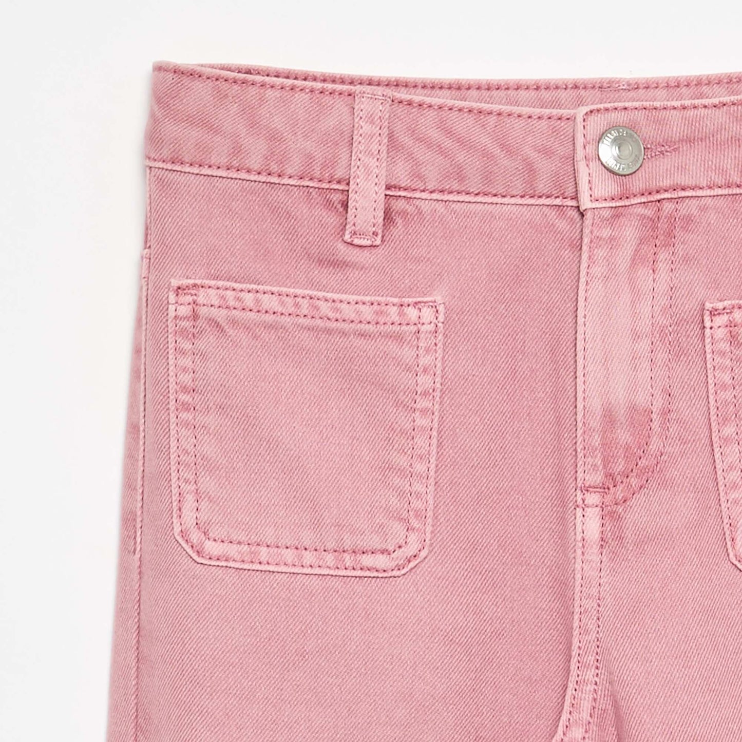 Denim Flare Trousers PINK