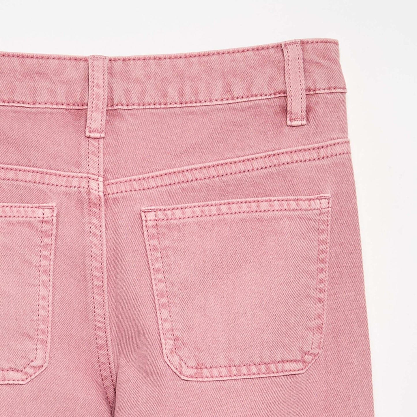 Denim Flare Trousers PINK