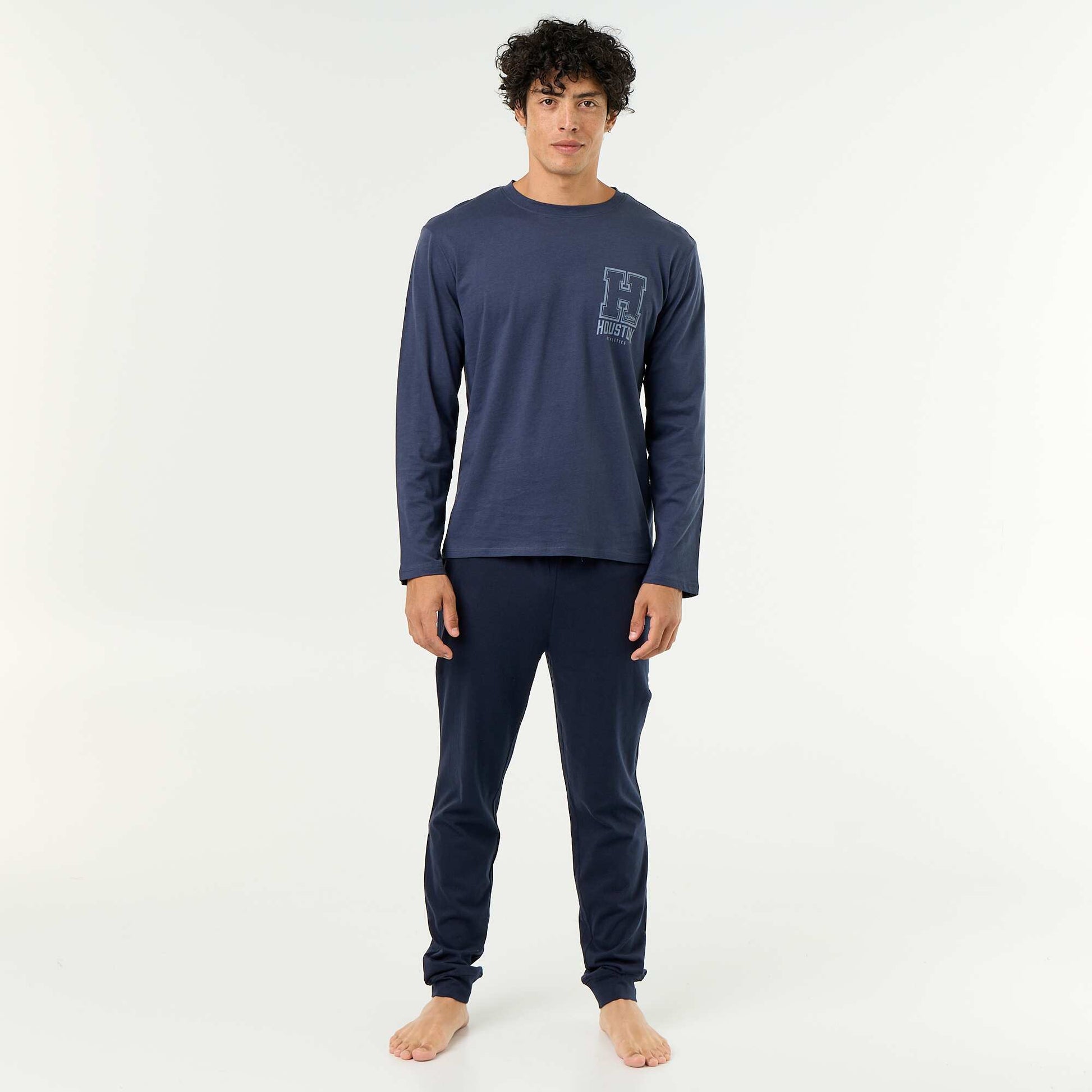 Long jersey pajama set - 2 pieces BLUE