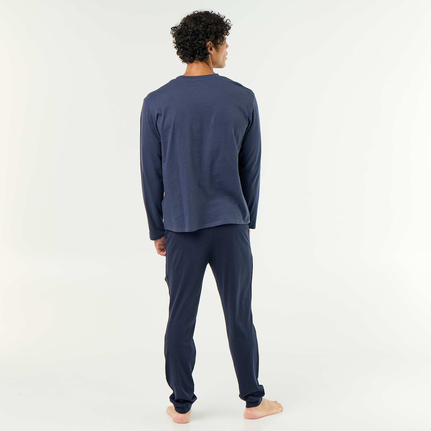 Long jersey pajama set - 2 pieces BLUE