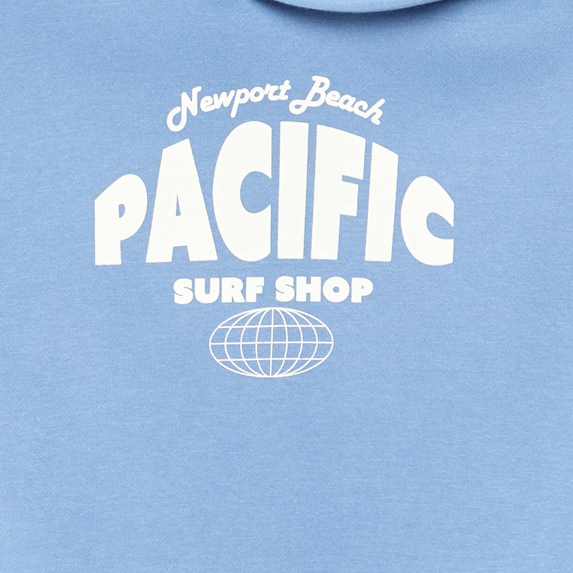 Printed hooded sweatshirt BLUE