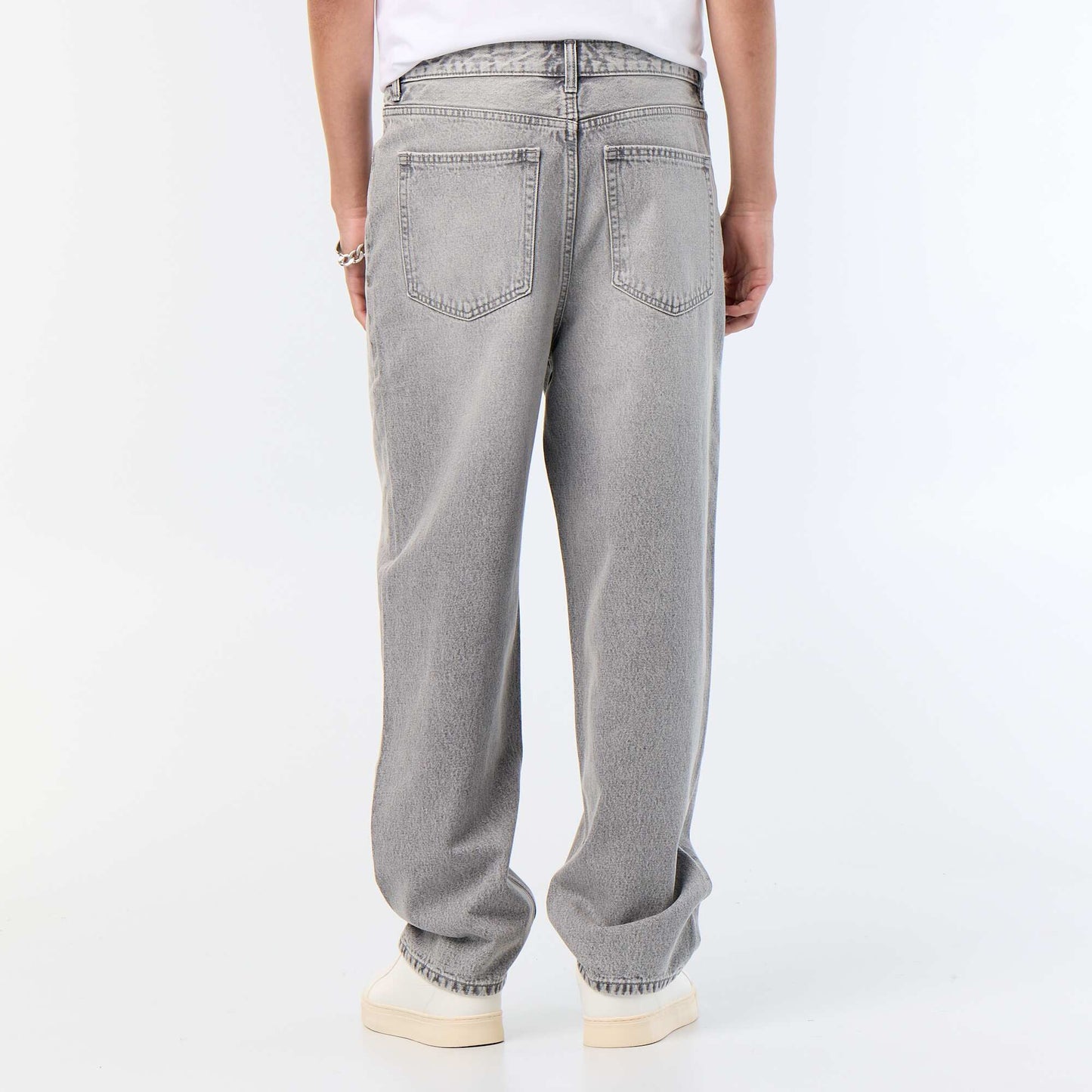 Wide-leg / relaxed fit jeans GREY