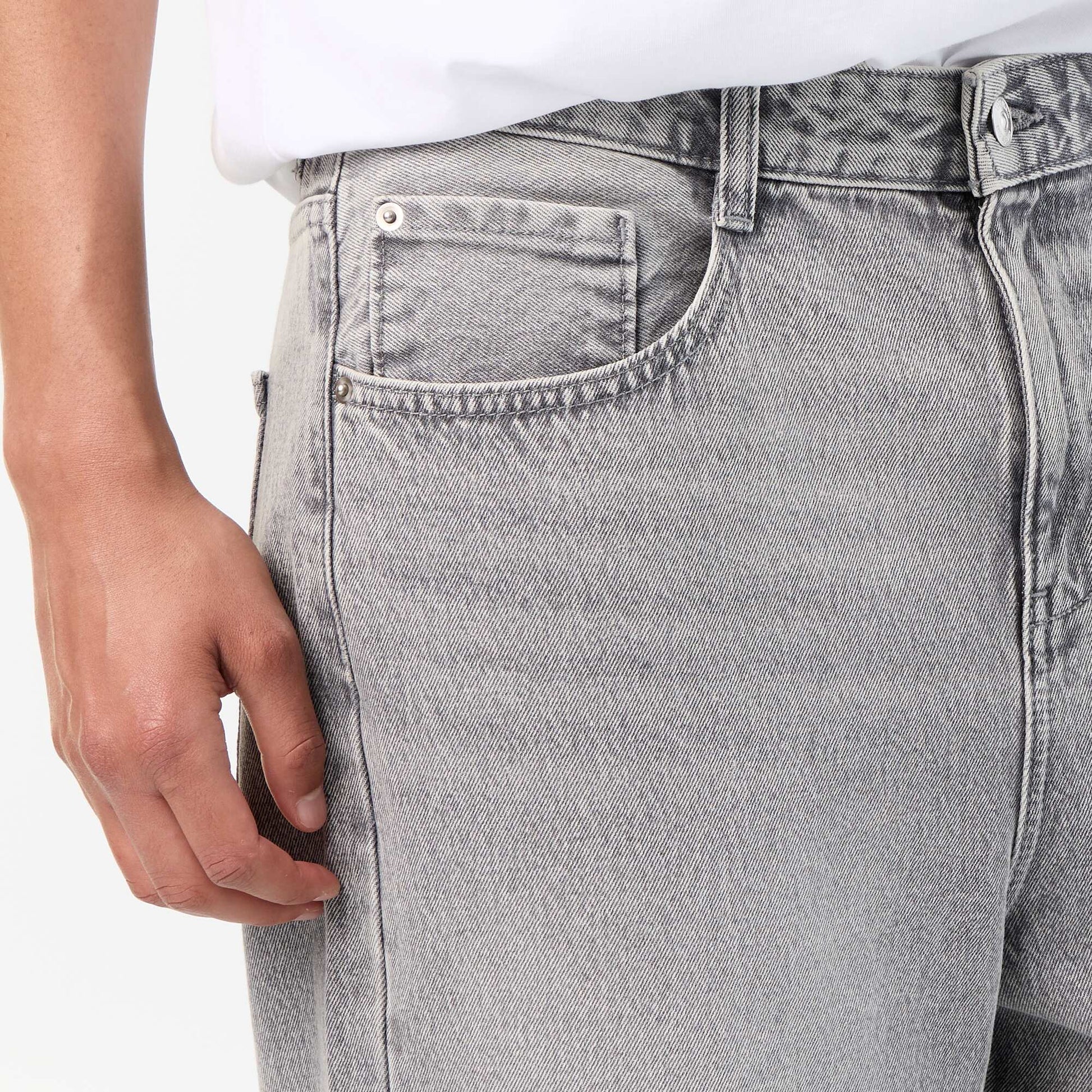 Wide-leg / relaxed fit jeans GREY