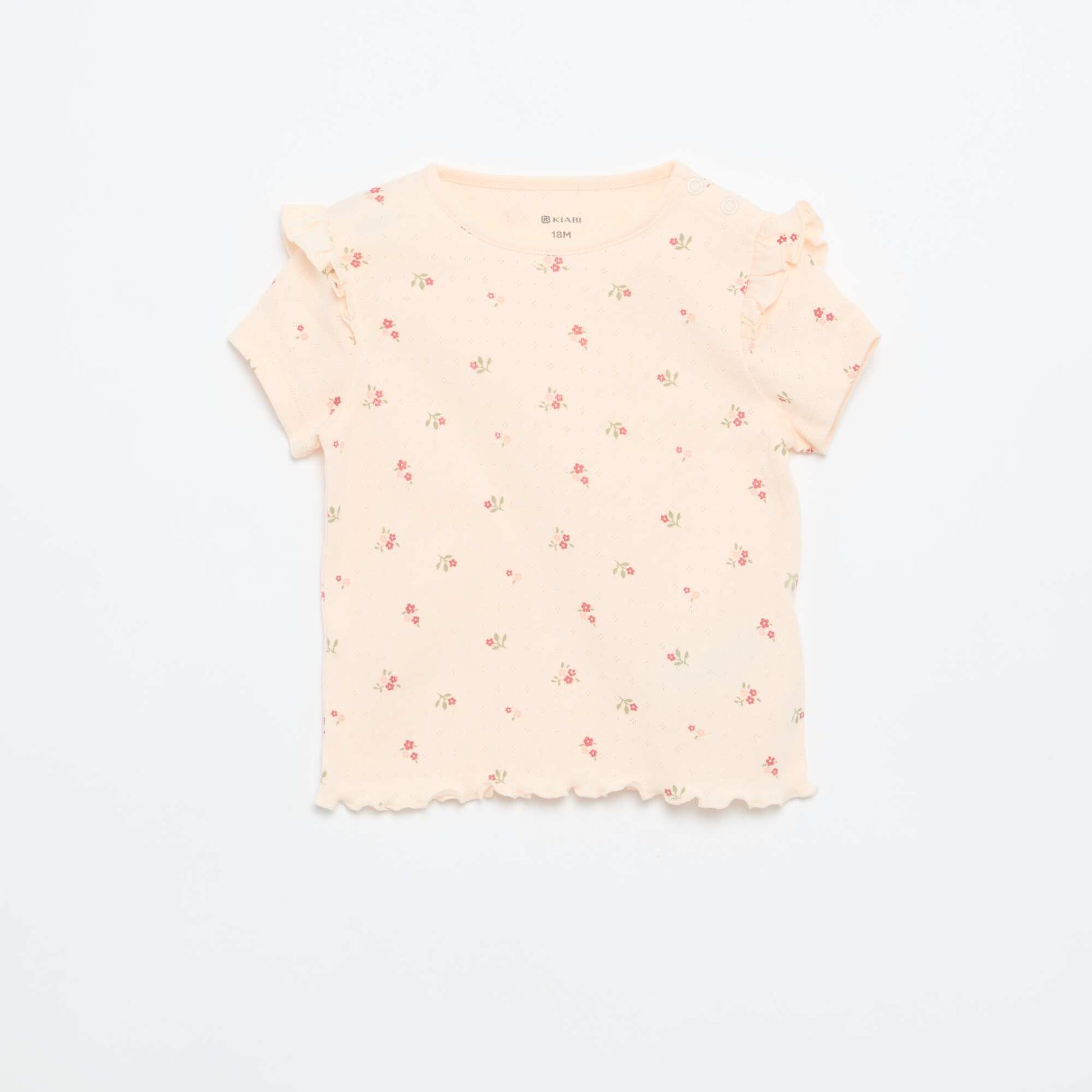 2-piece short pointelle knit pajama set PINK