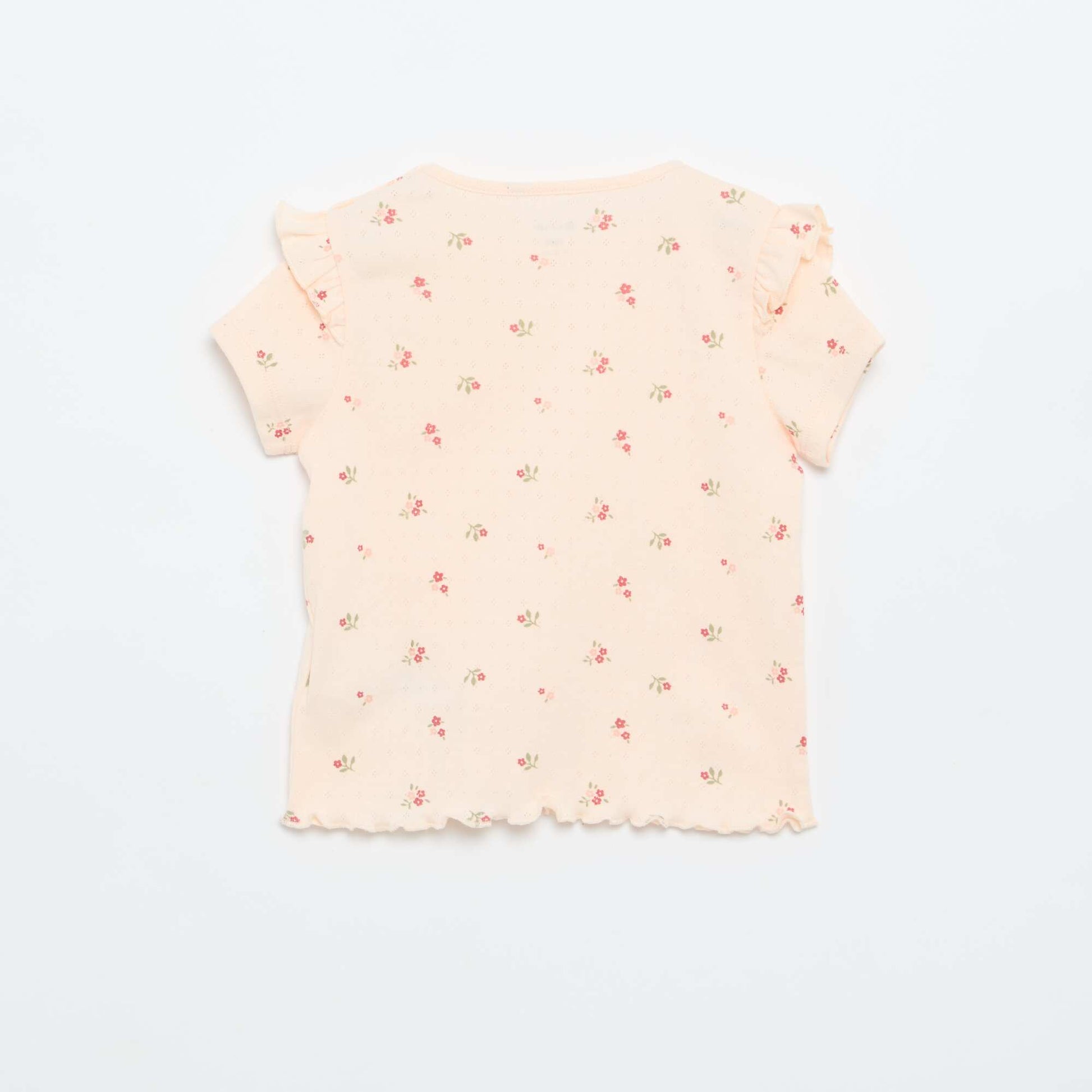 2-piece short pointelle knit pajama set PINK