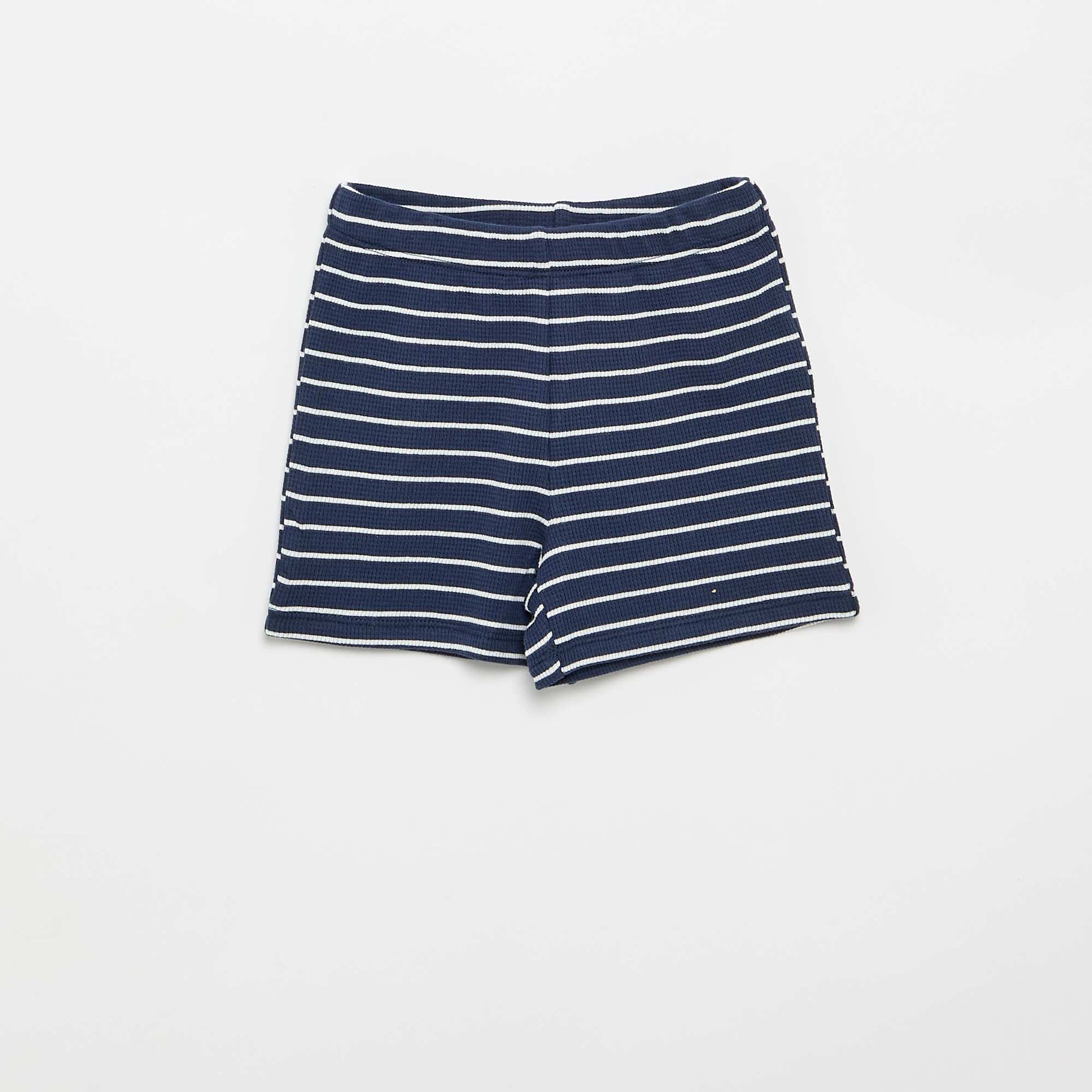 2-piece ribbed knit short pyjamas BLUE