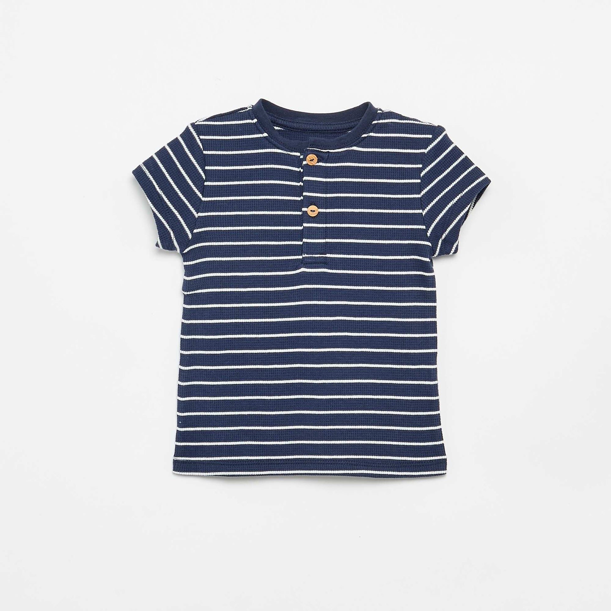 2-piece ribbed knit short pyjamas BLUE