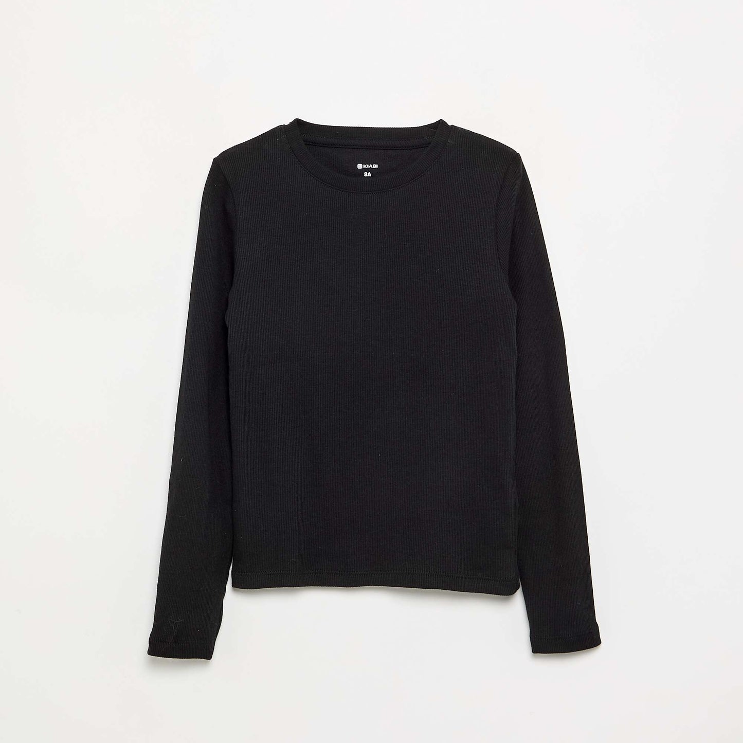 Basic Ribbed T-shirt BLACK