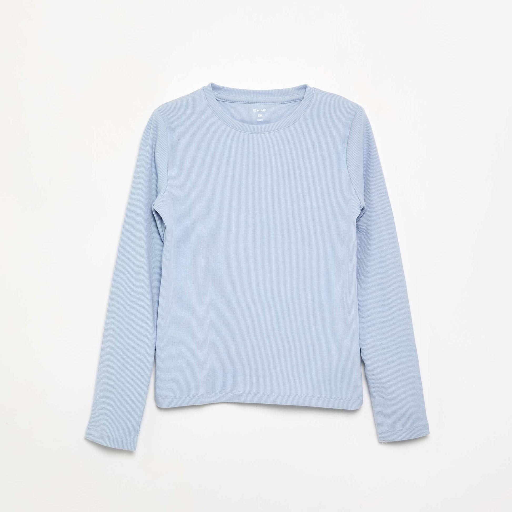 Basic Ribbed T-shirt BLUE