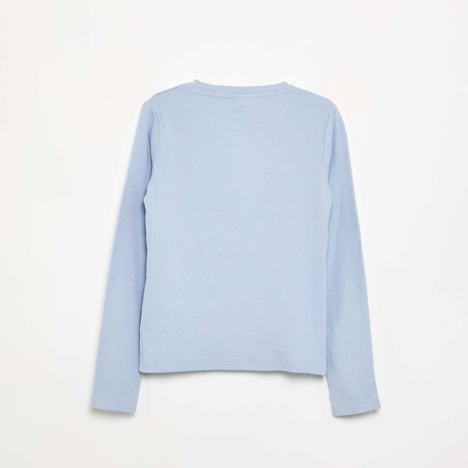 Basic Ribbed T-shirt BLUE