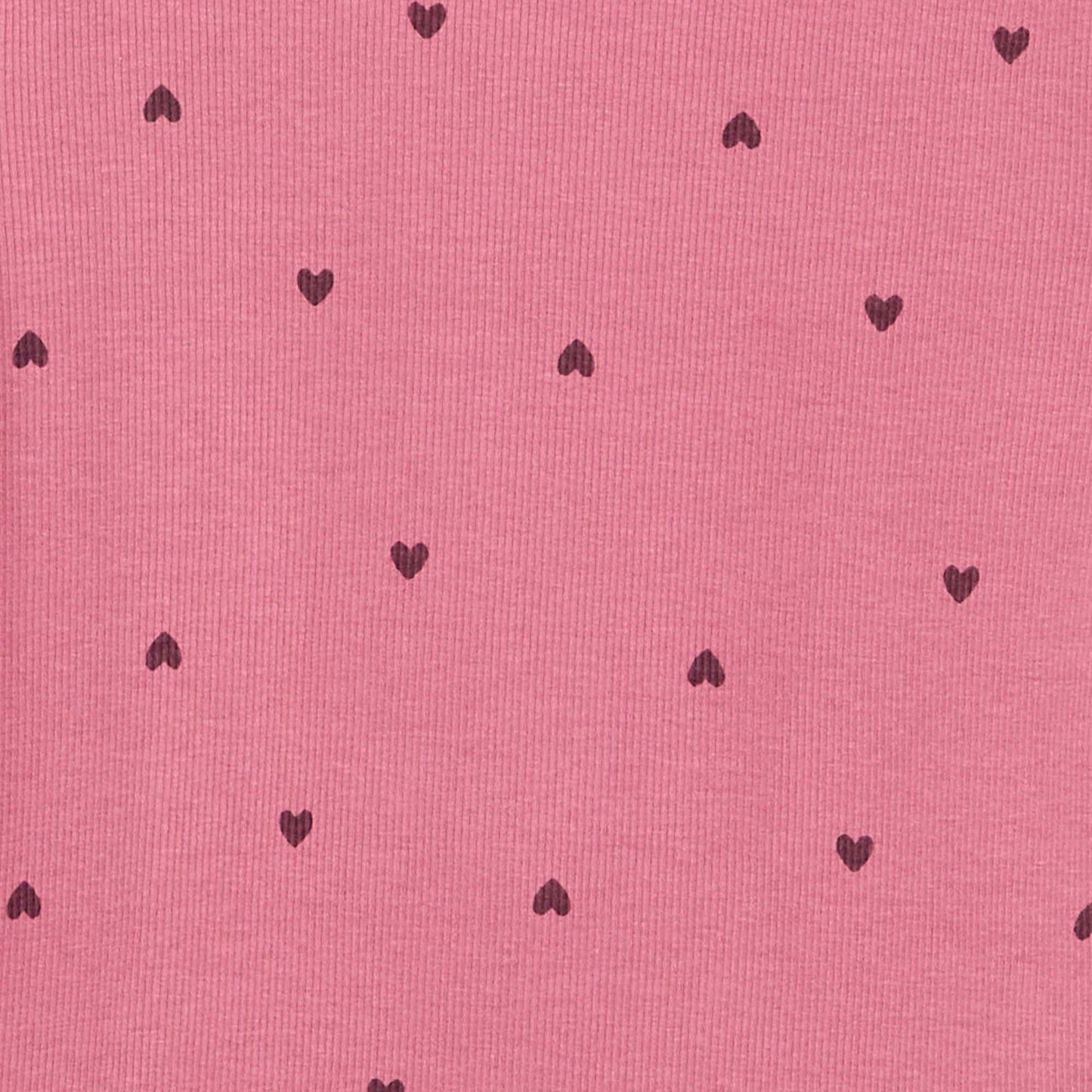 Long-sleeved ribbed knit T-shirt PINK