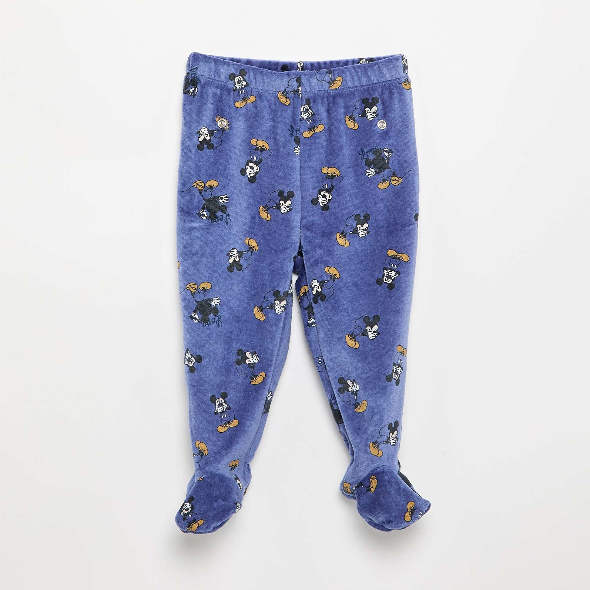 'Mickey Mouse' Velvet 2-Piece Pajama Set BLUE