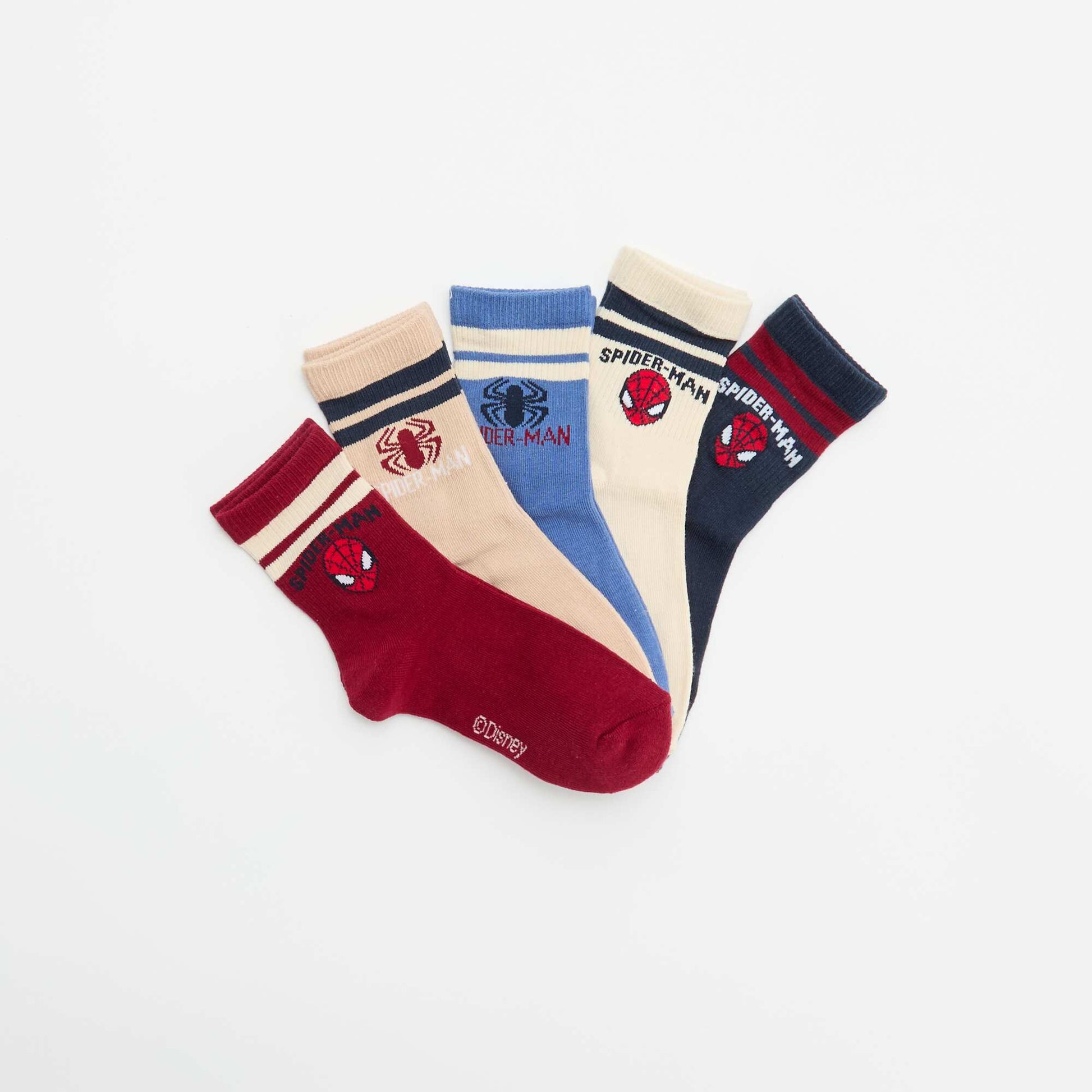 5-Pack \'Spider-Man\' \'Marvel\' Socks RED