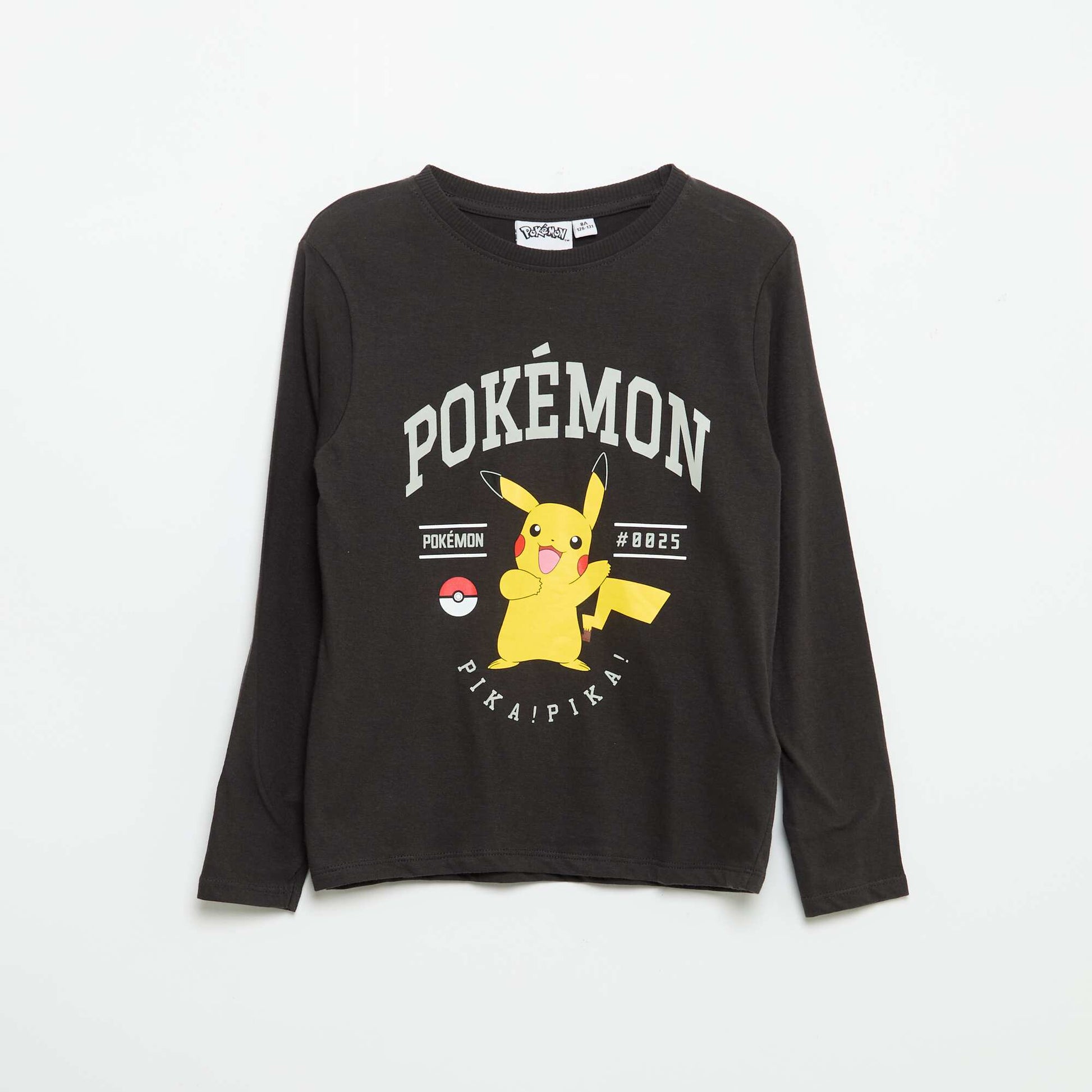 Long \'Pikachu\' \'Pokémon\' 2-piece pajama set BLACK
