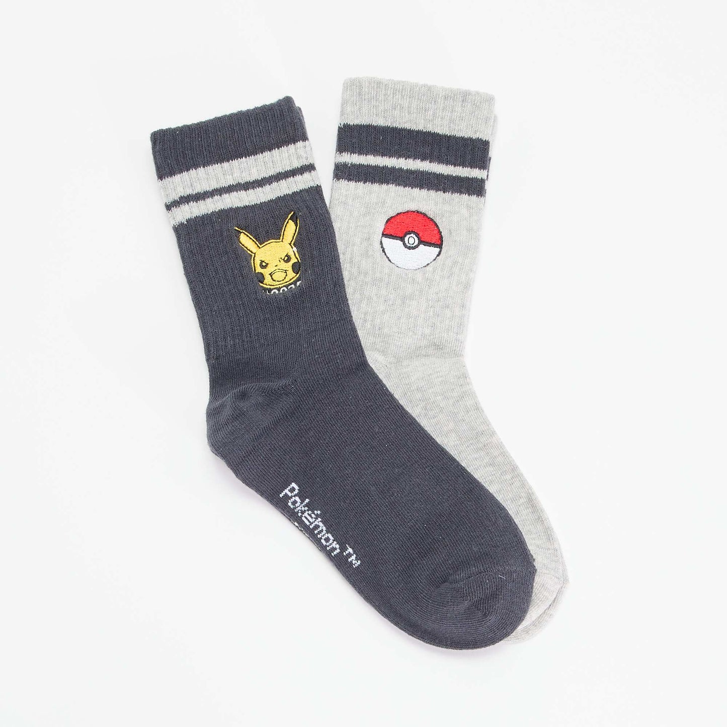 2-Pack \'Pokémon\' \'Pikachu\' and \'Pokéball\' Novelty Socks BLACK