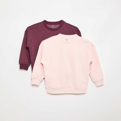 Set of 2 Plain Sweatshirts PINK