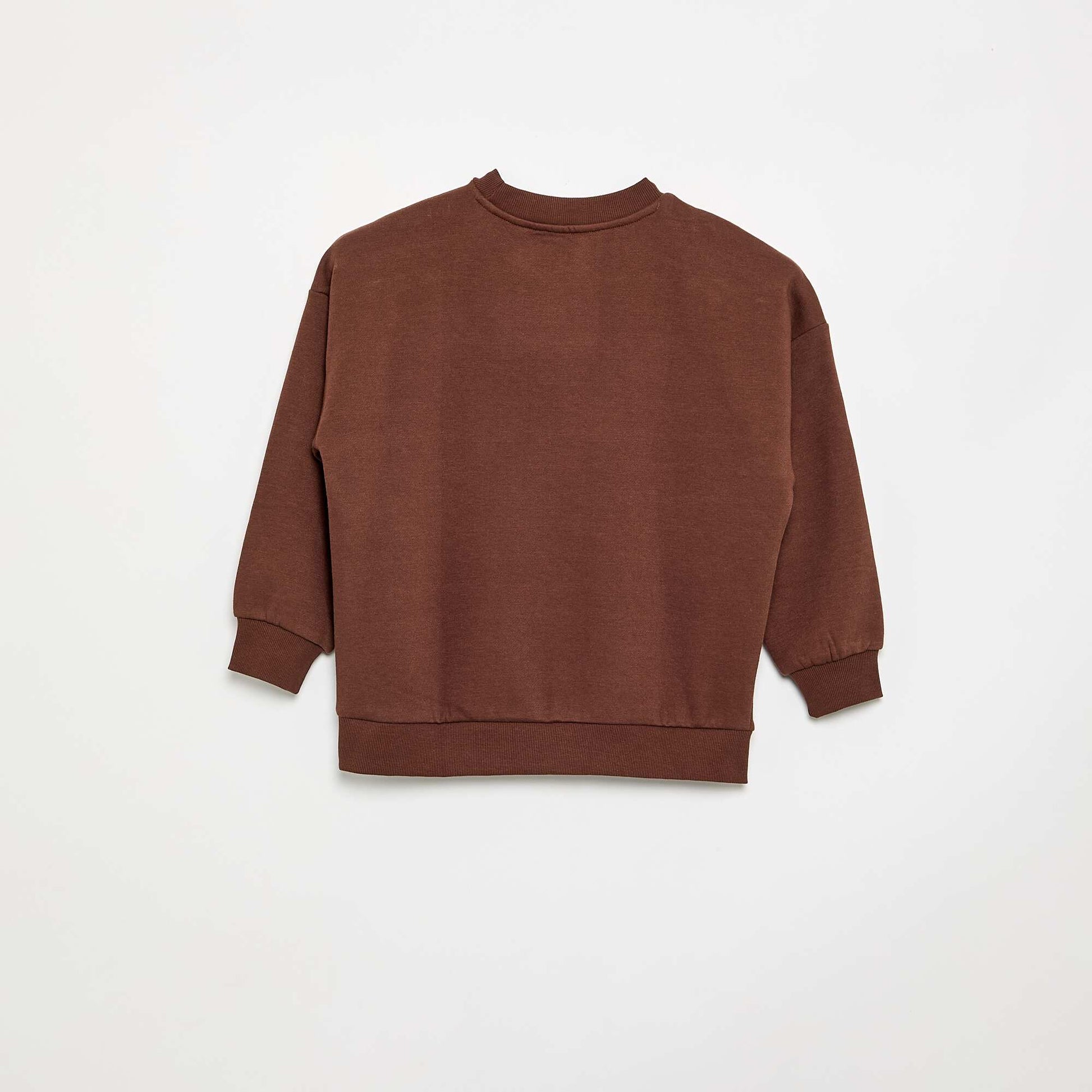 Set of 2 Plain Sweatshirts BROWN