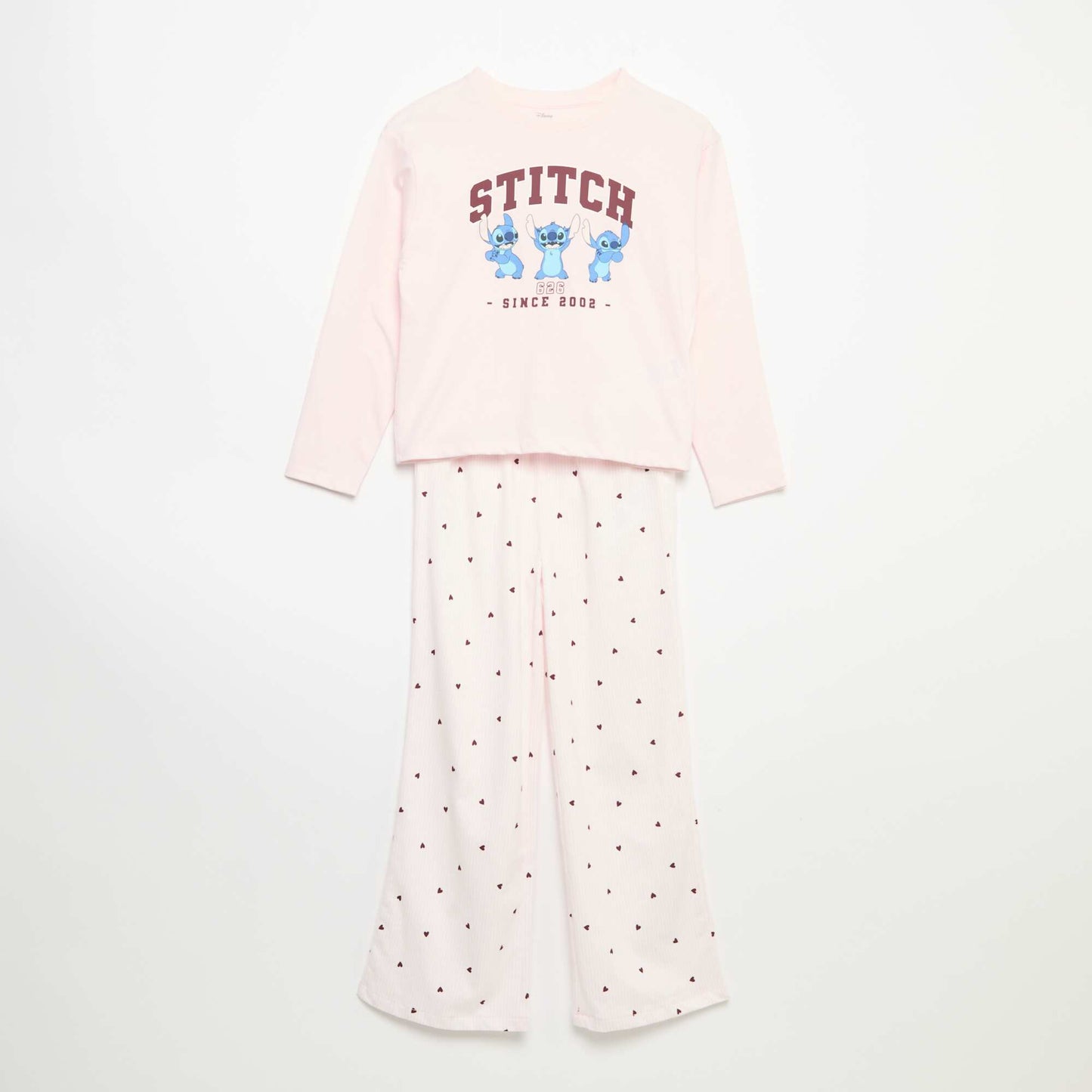 Disney Jersey Pyjamas - 2-Piece: Long-Sleeved T-Shirt + Trousers PINK