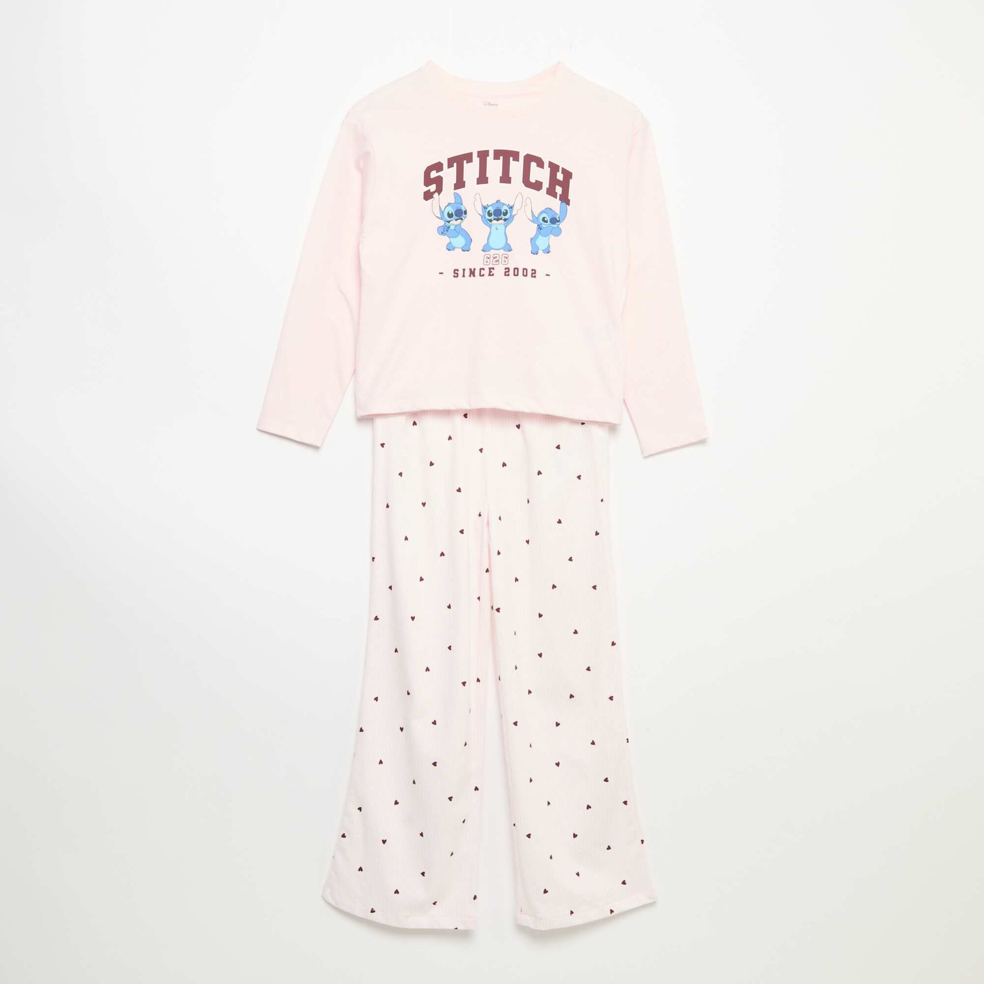 Disney Jersey Pyjamas - 2-Piece: Long-Sleeved T-Shirt + Trousers PINK