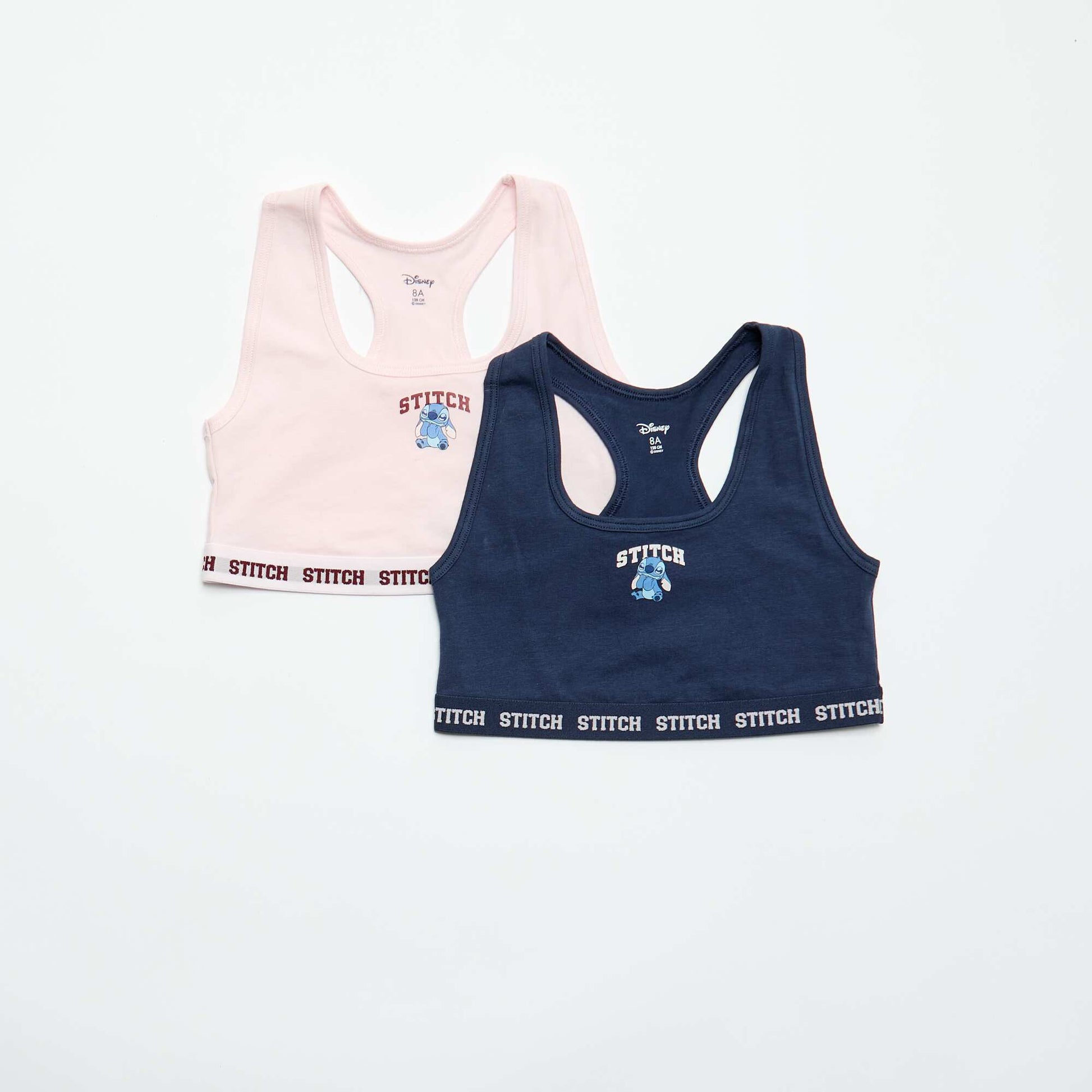 Pack of 2 'Stitch' Bralettes PINK