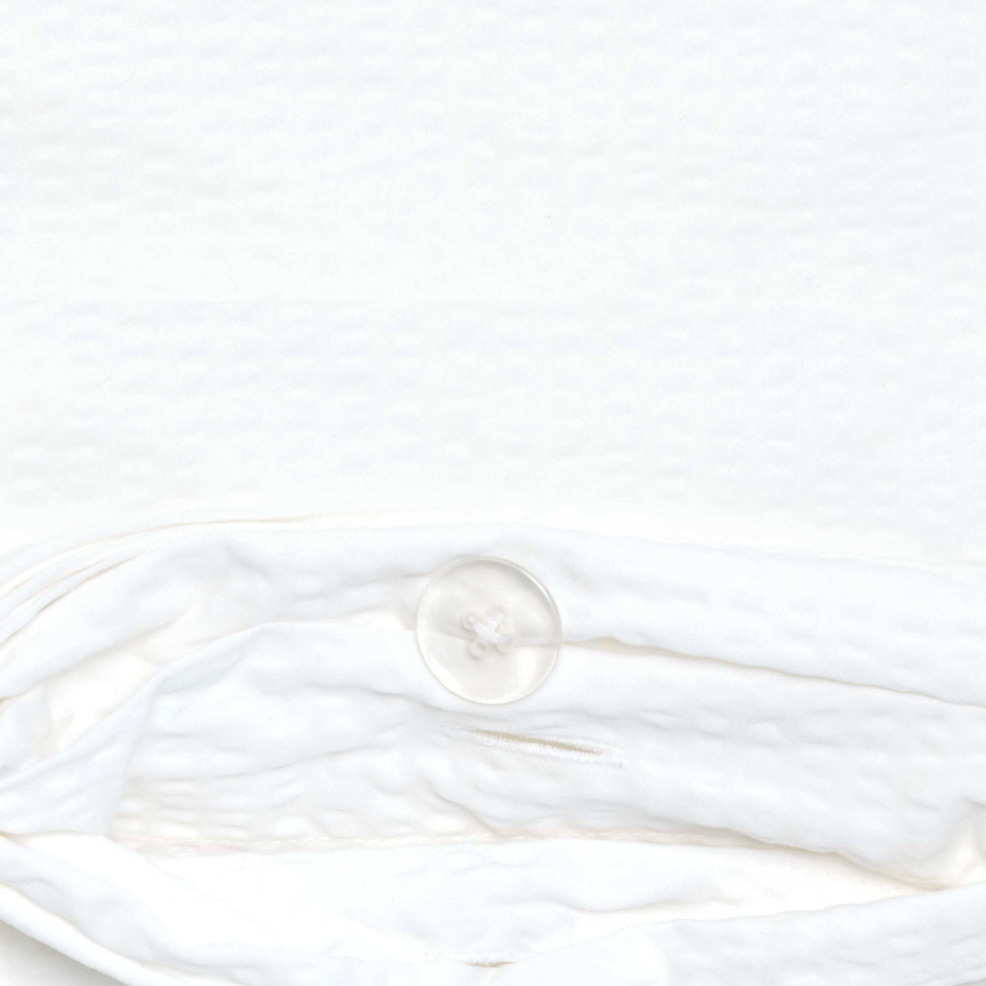 Seersucker Double Duvet Cover Set 240 x 220 cm WHITE