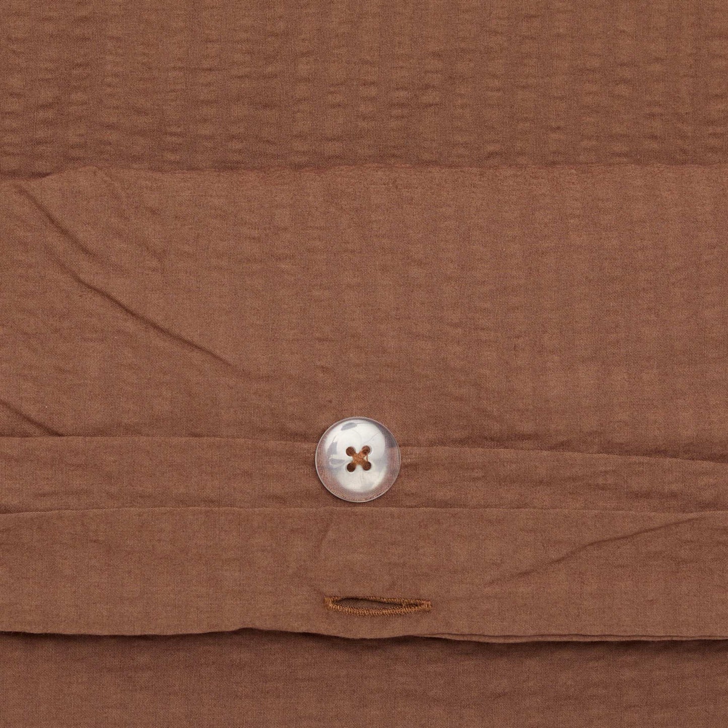 Seersucker Double Duvet Cover Set 240 x 220 cm BROWN