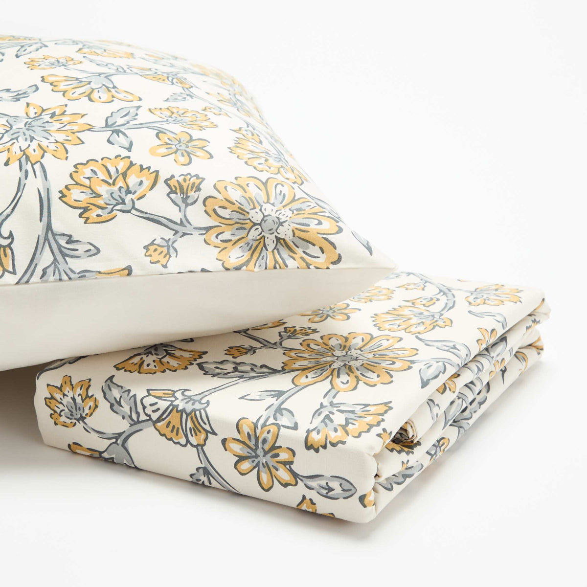 2-piece single duvet cover set - Duvet cover + pillowcase YELLOW