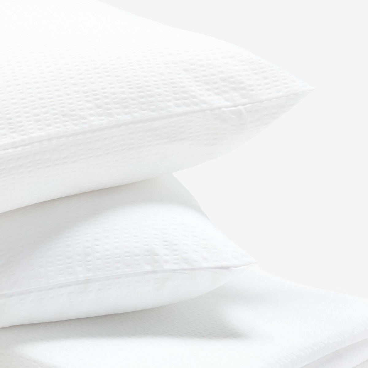Seersucker Duvet Cover Set for 2 People  260 x 220cm WHITE