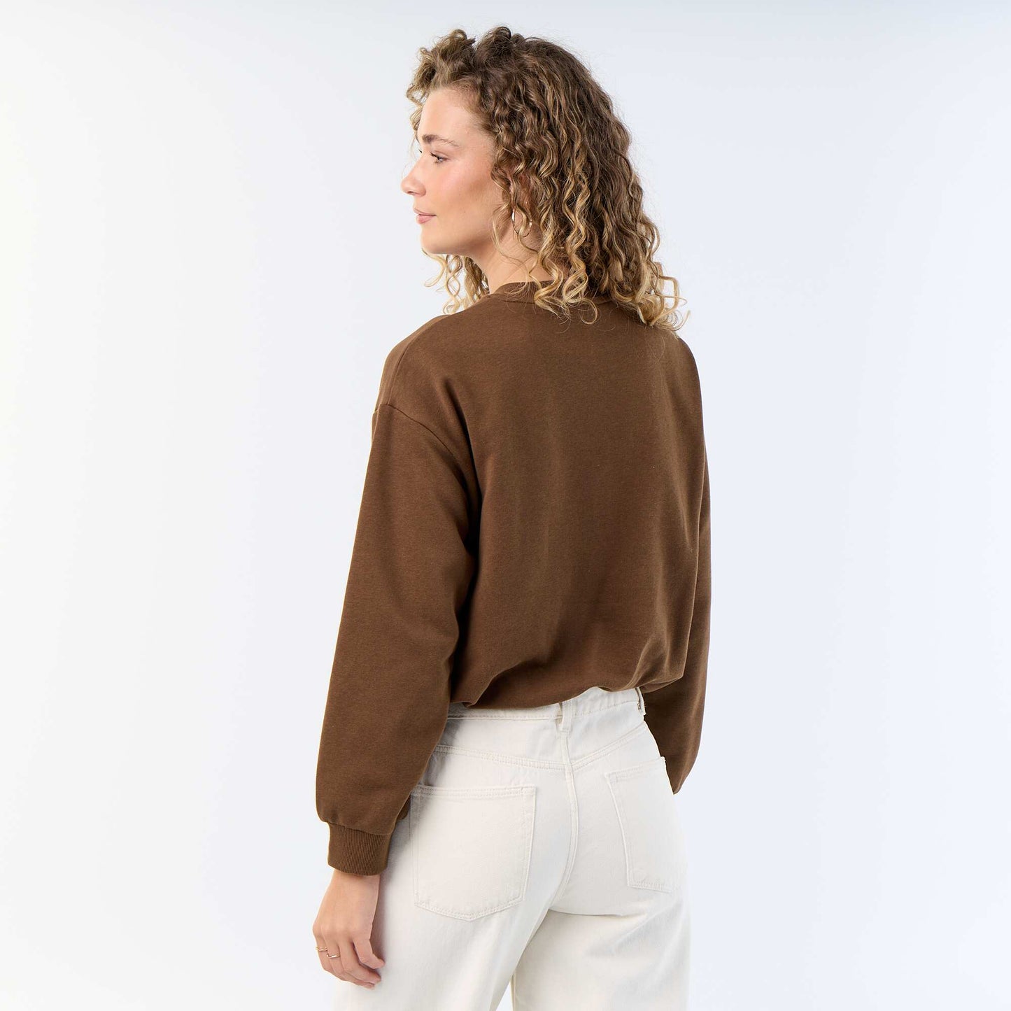 Balloon French Terry Sweatshirt BROWN